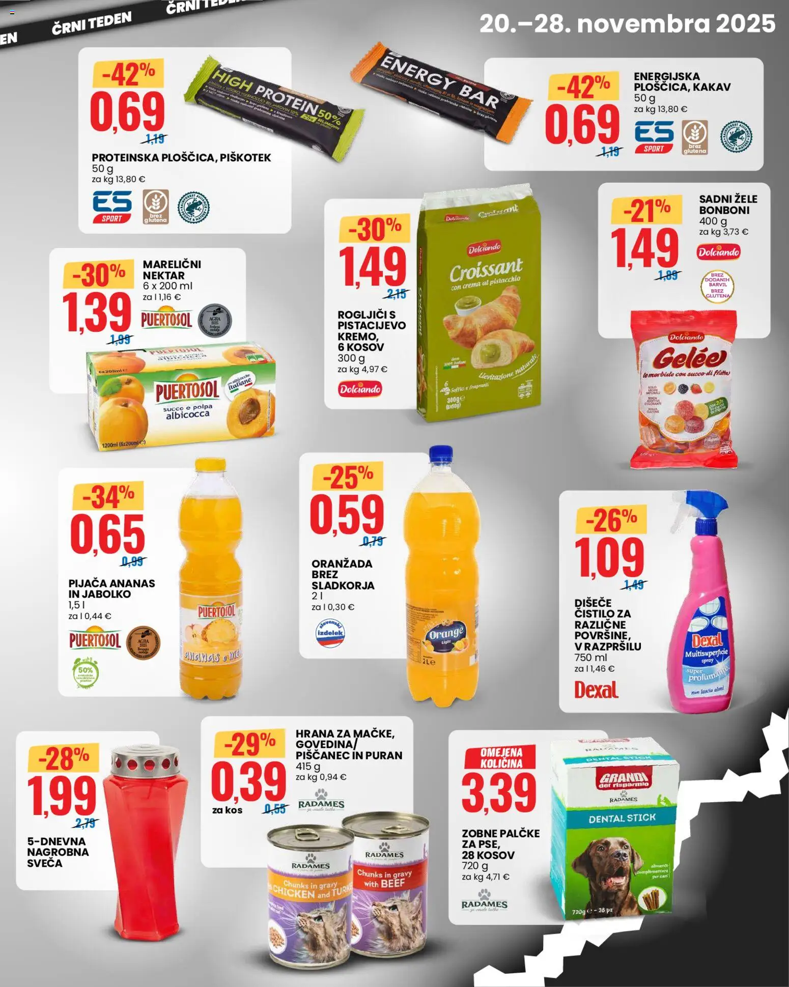 Novi Eurospin katalog ponudbe – veljaven od 20.11.2025 | Stran: 3 | Izdelki: Bonboni, Sveča, Kos, Ananas