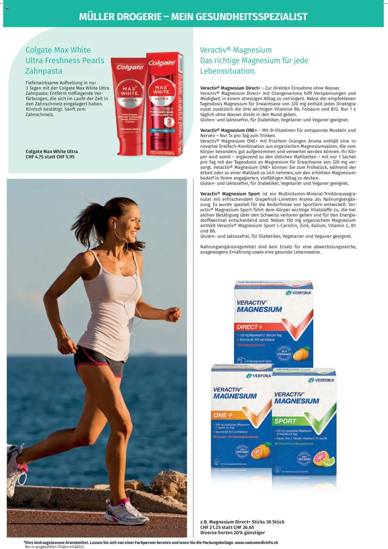 Müller Aktionen Gesund und Fit ab 31.07.2025 | Seite: 2 | Produkte: Zahnpasta, Orangen, Wasser