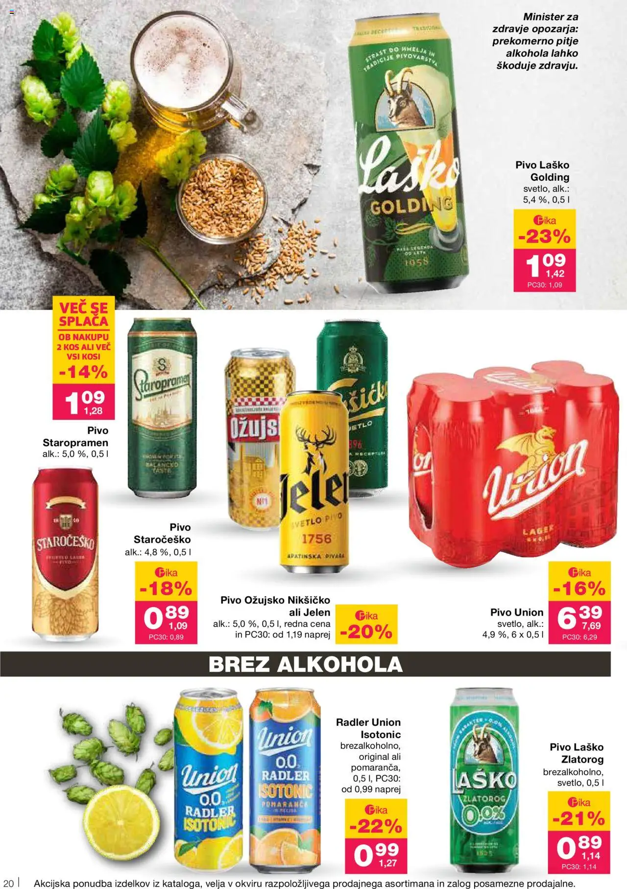 Mercator katalog │ velja od 12.06.2025 | Stran: 20 | Izdelki: Kos, Radler, Pivo