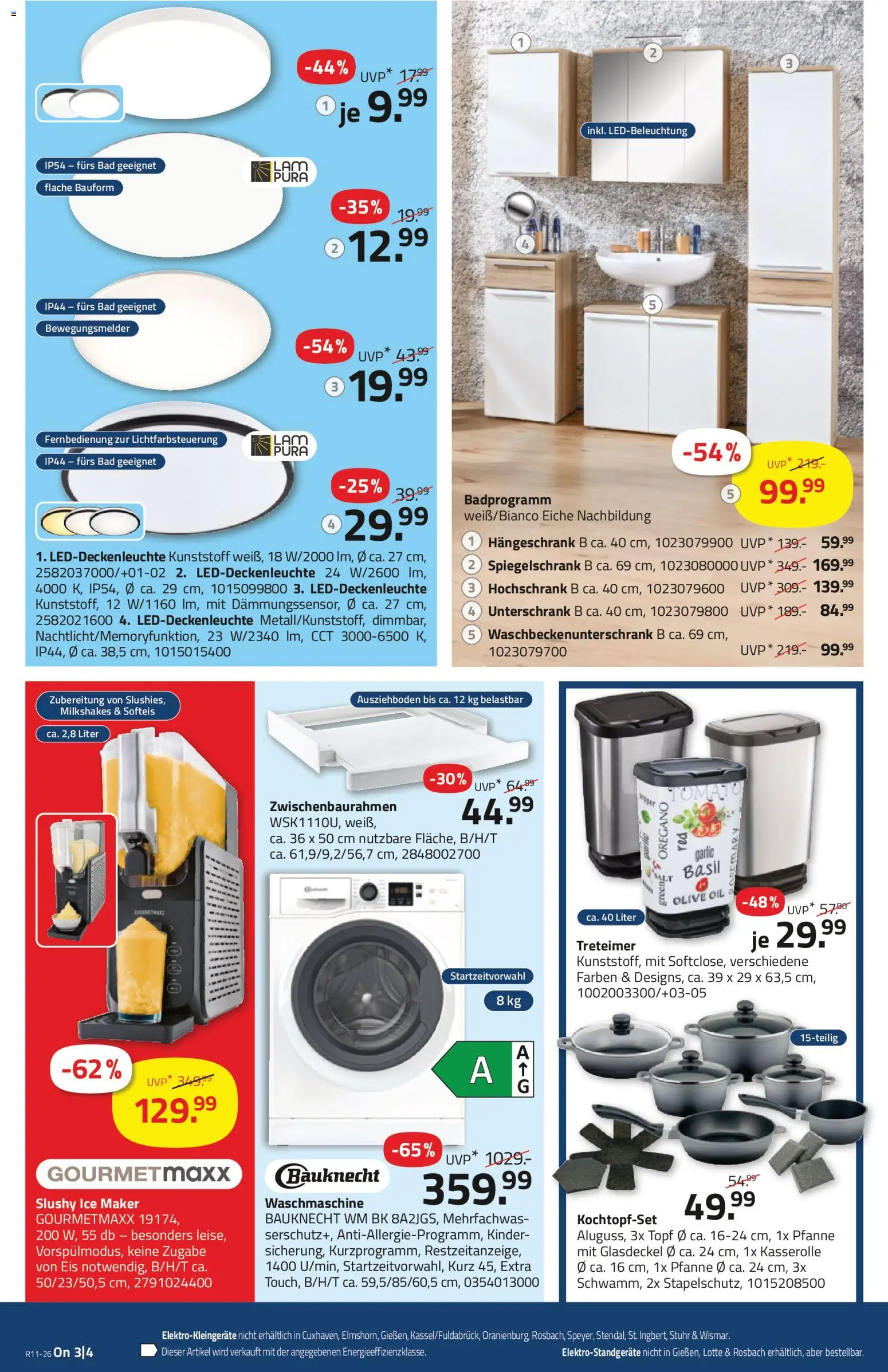 Roller Prospekt 	 – gültig ab 08.03.2026 | Seite: 14 | Produkte: Waschmaschine, Hängeschrank, Unterschrank, Hochschrank