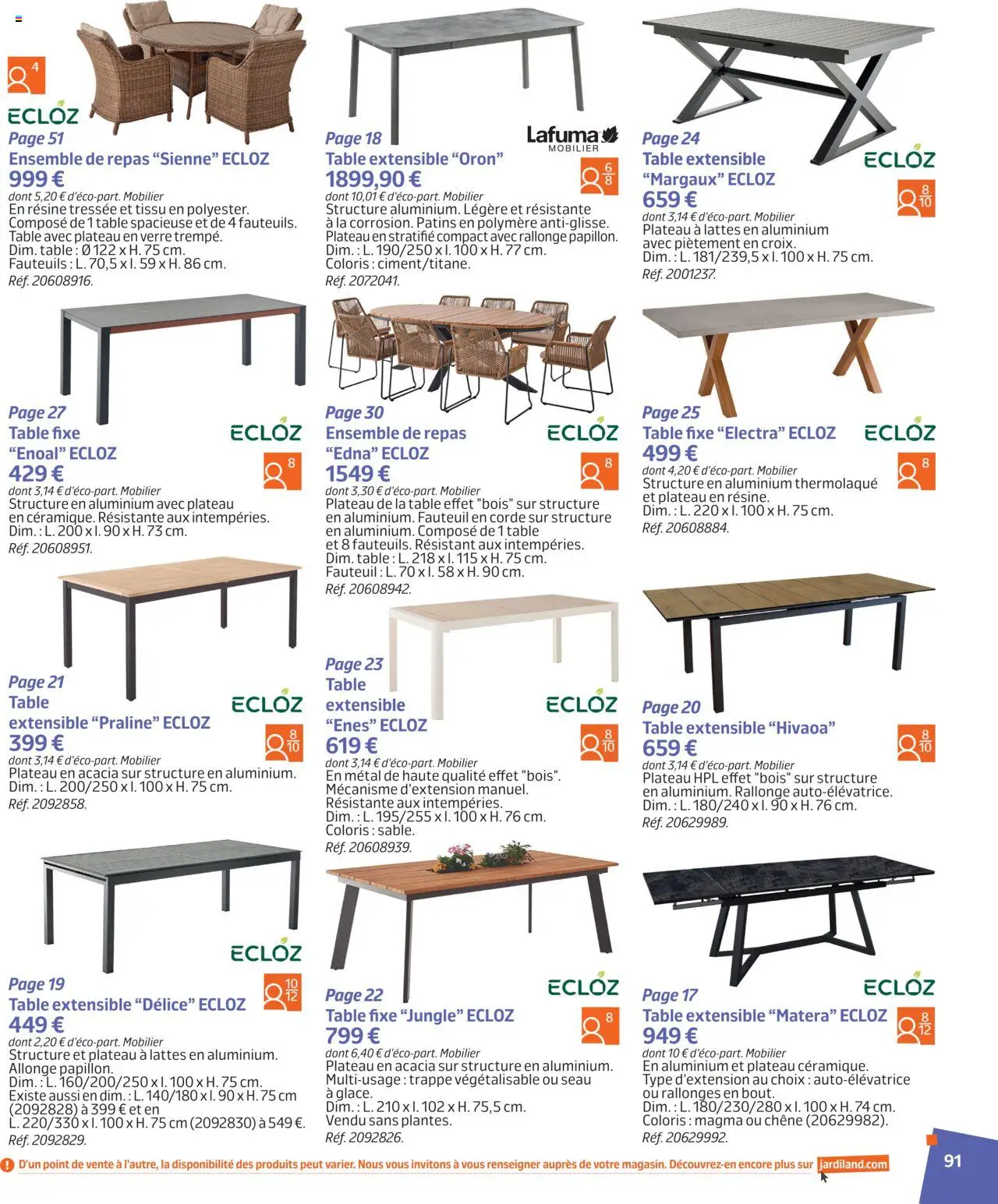  | Page: 90 | Produits: Plateau, Table extensible, Fauteuil, Table
