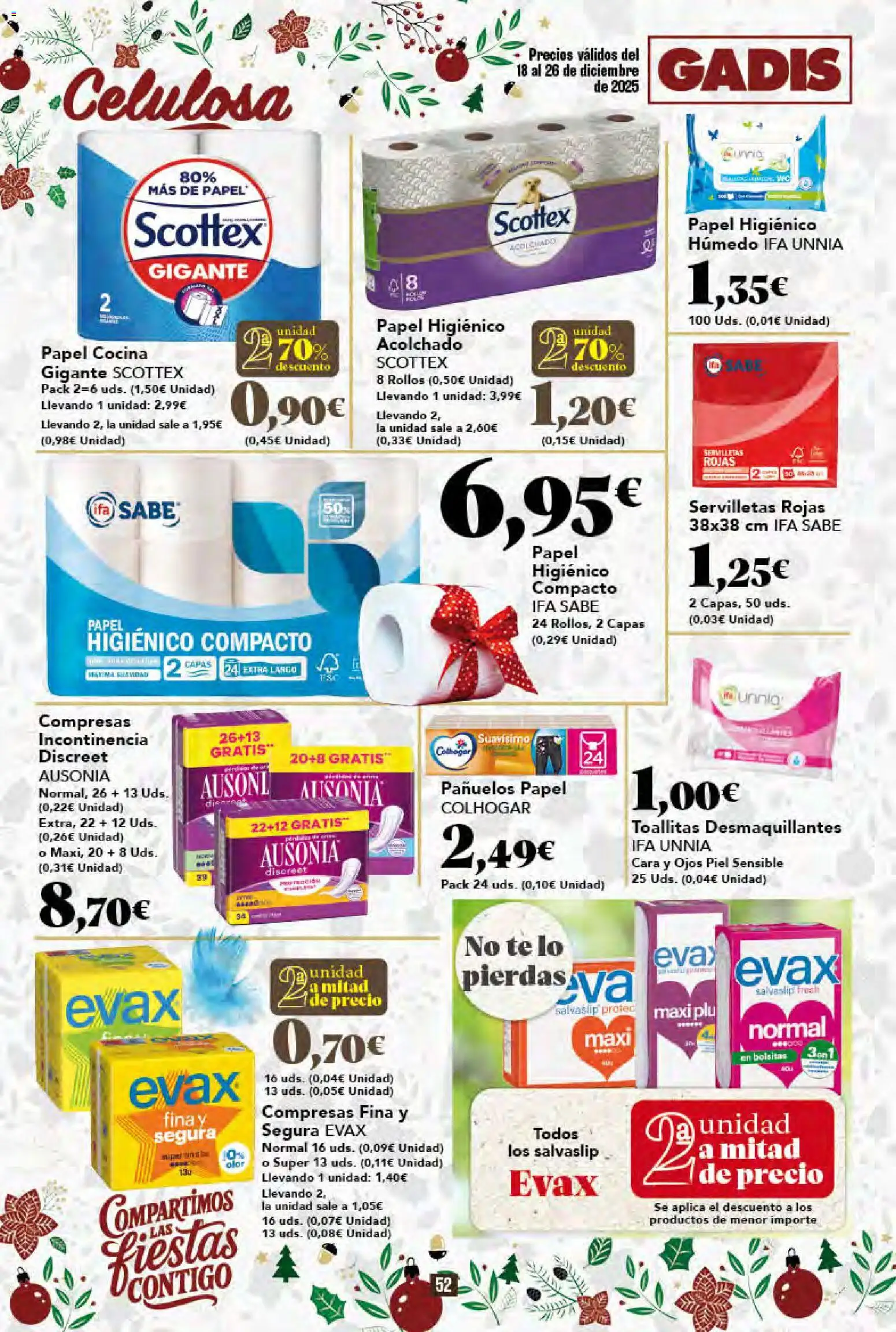 Gadis - folleto │ válido desde el 18.12.2025 | Página: 52 | Productos: Papel higienico, Té, Cocina, Γλυφιτζούρι