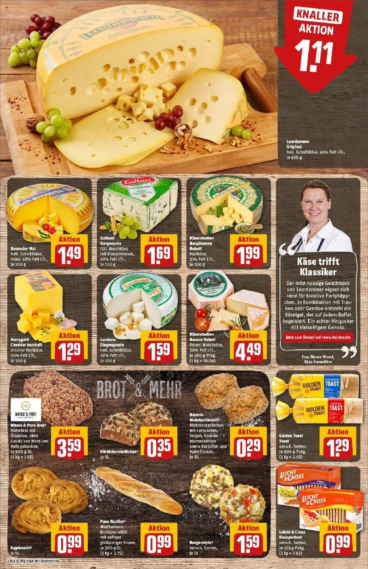 Rewe prospekt Mechernich / Kommern	 - gültig ab dem 08.06.2025 | Seite: 11 | Produkte: Butter, Käse, Leerdammer, Gemüse