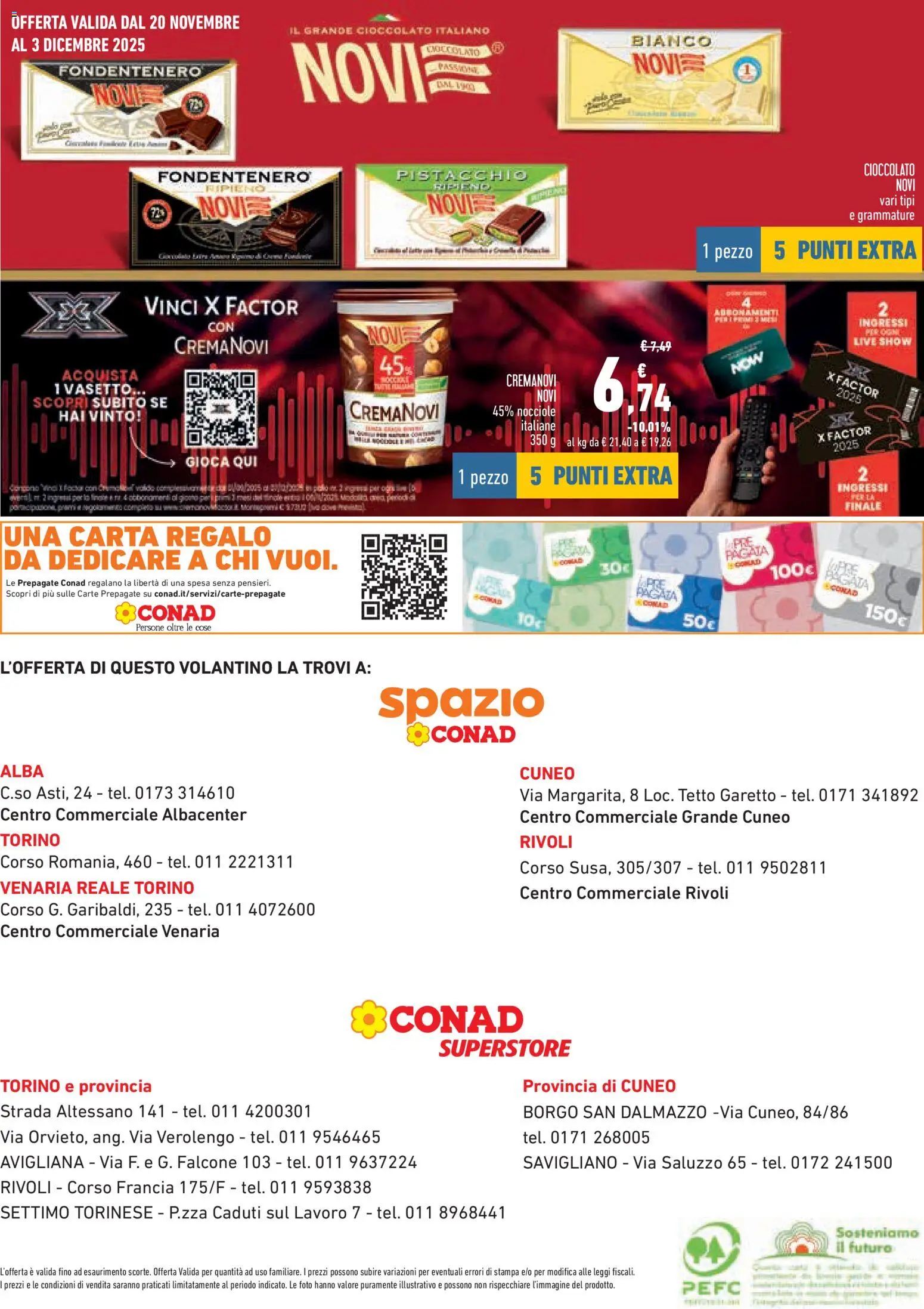 Volantino Conad del 06.11.2025 | Pagina: 16 | Prodotti: Crema, Cioccolato, Nocciole, Pistacchi