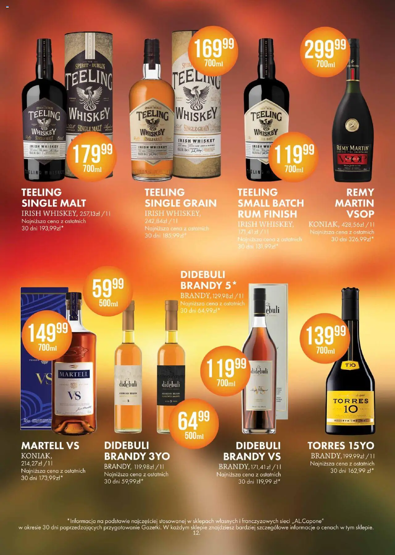 Al.Capone Gazetka od 08.09.2025 | Strona: 12 | Produkty: Champagne, Rum, Finish