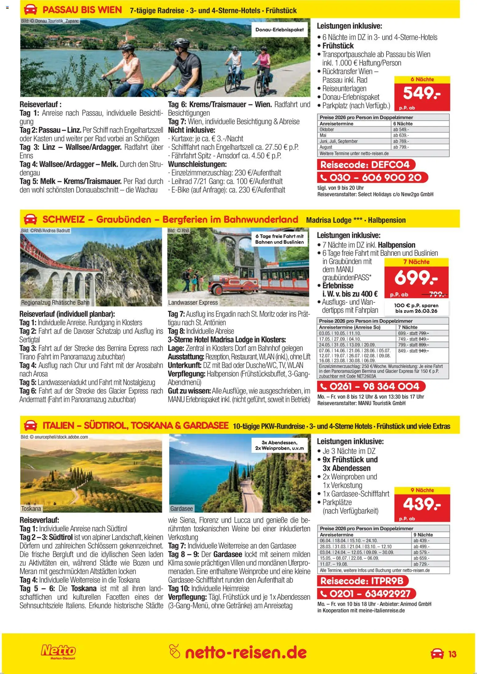 Netto Reisen Prospekt 	 – gültig ab 26.02.2026 | Seite: 13 | Produkte: Bad, Uhr