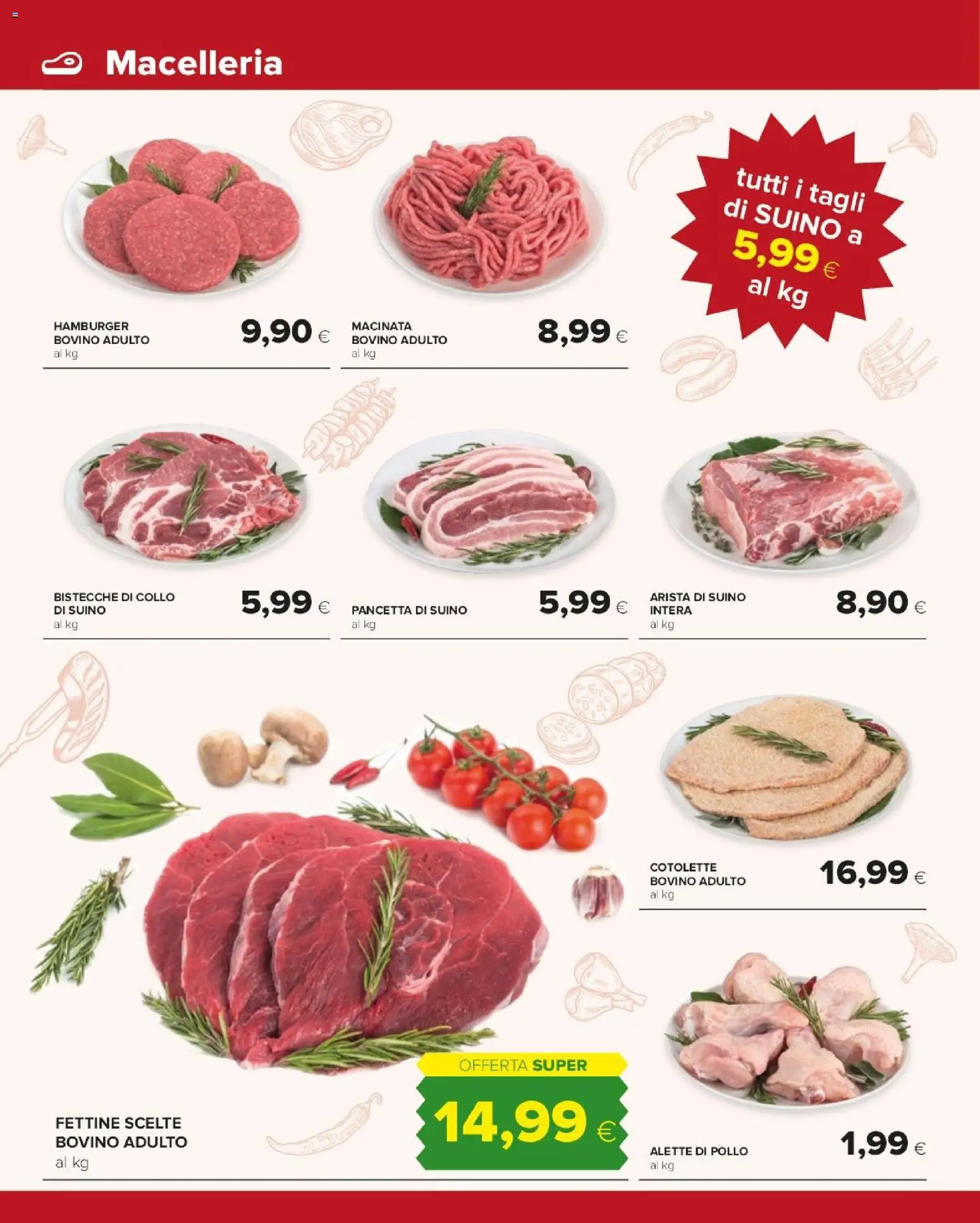 Volantino Tigre del 06.11.2025 | Pagina: 4 | Prodotti: Pollo, Pancetta, Suino, Hamburger