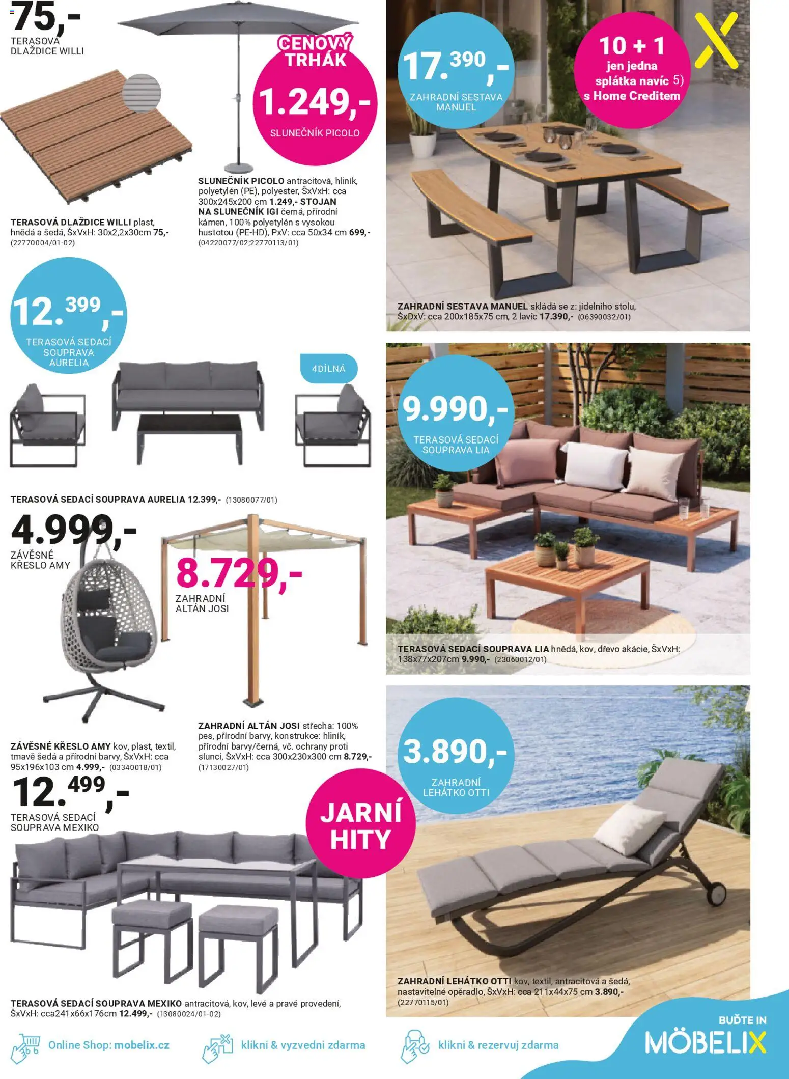 Möbelix leták od 06.04.2026 | Strana: 3 | Produkty: Zahradní lehátko, Altán, Křeslo, Lehátko