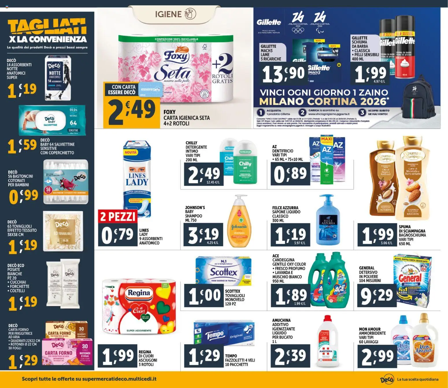 Volantino Decò del 20.01.2026 | Pagina: 18 | Prodotti: Sapone, Bagnoschiuma, Candeggina, Burro