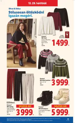 Esmara® Női felső, Anyaga: 95% pamut, 5% elasztán. Méret: 32-46 /db - amely érvényes a következő dátumtól: 27.12.2025 | Oldal: 39