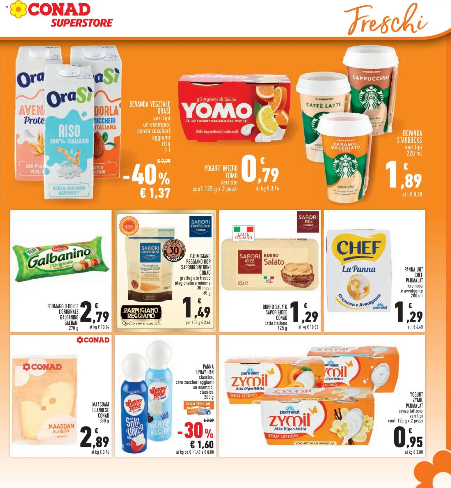 Volantino Conad del 23.04.2026 | Pagina: 11 | Prodotti: Yogurt, Formaggio, Burro, Parmigiano reggiano