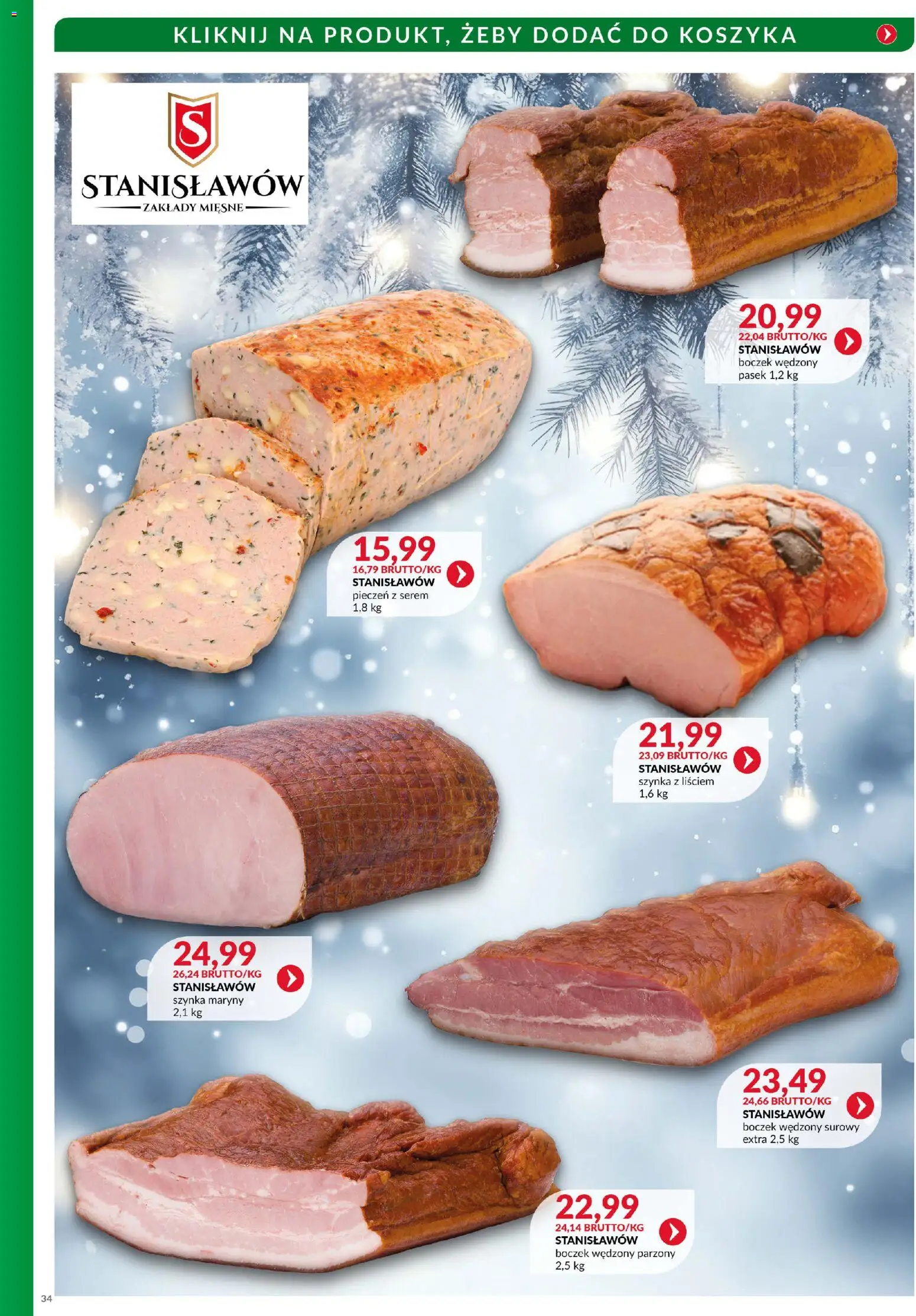 Eurocash Gazetka - Katalog Wędlin od 01.12.2025 | Strona: 34 | Produkty: Pasek, Boczek wędzony parzony, Szynka, Boczek wędzony