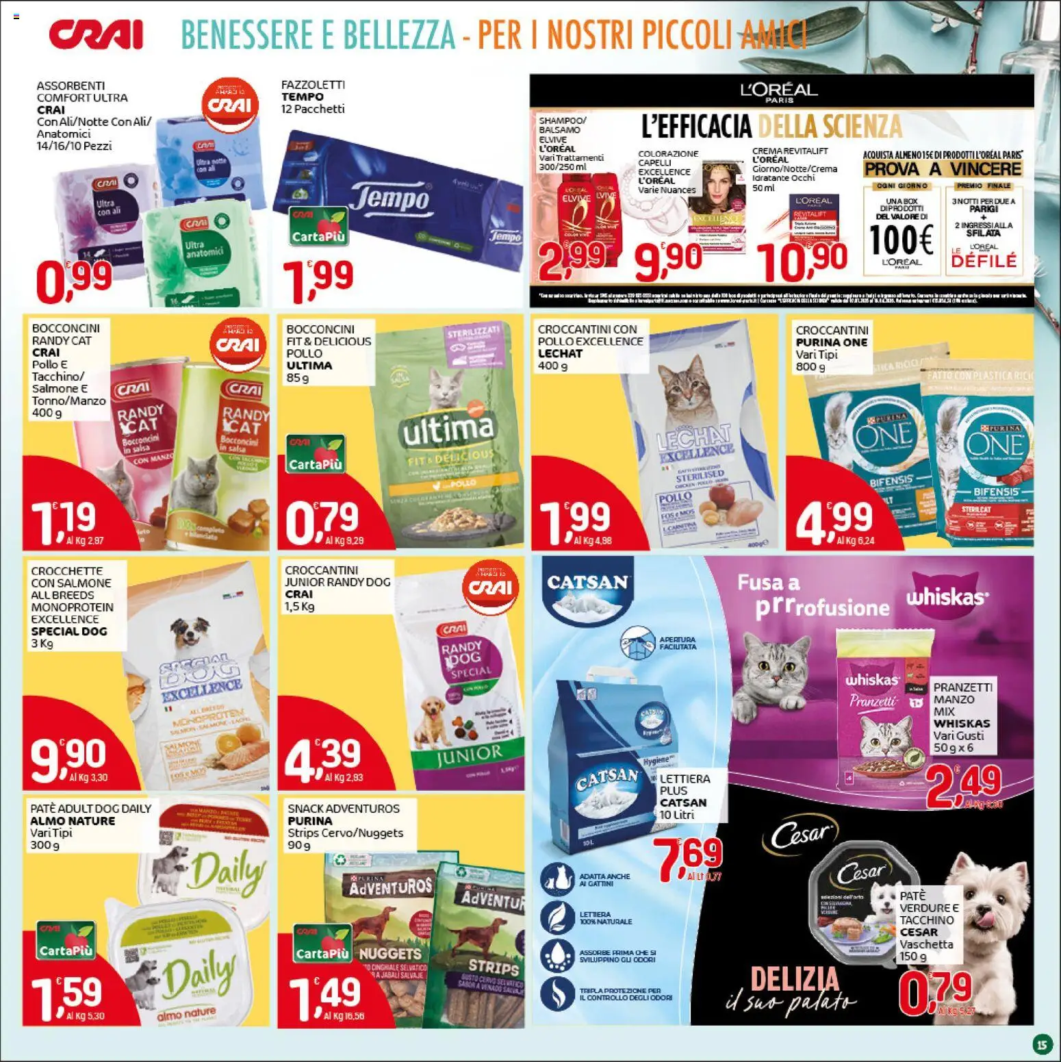 Volantino CRAI del 26.03.2026 | Pagina: 15 | Prodotti: Balsamo, Salmone, Fazzoletti, Crocchette
