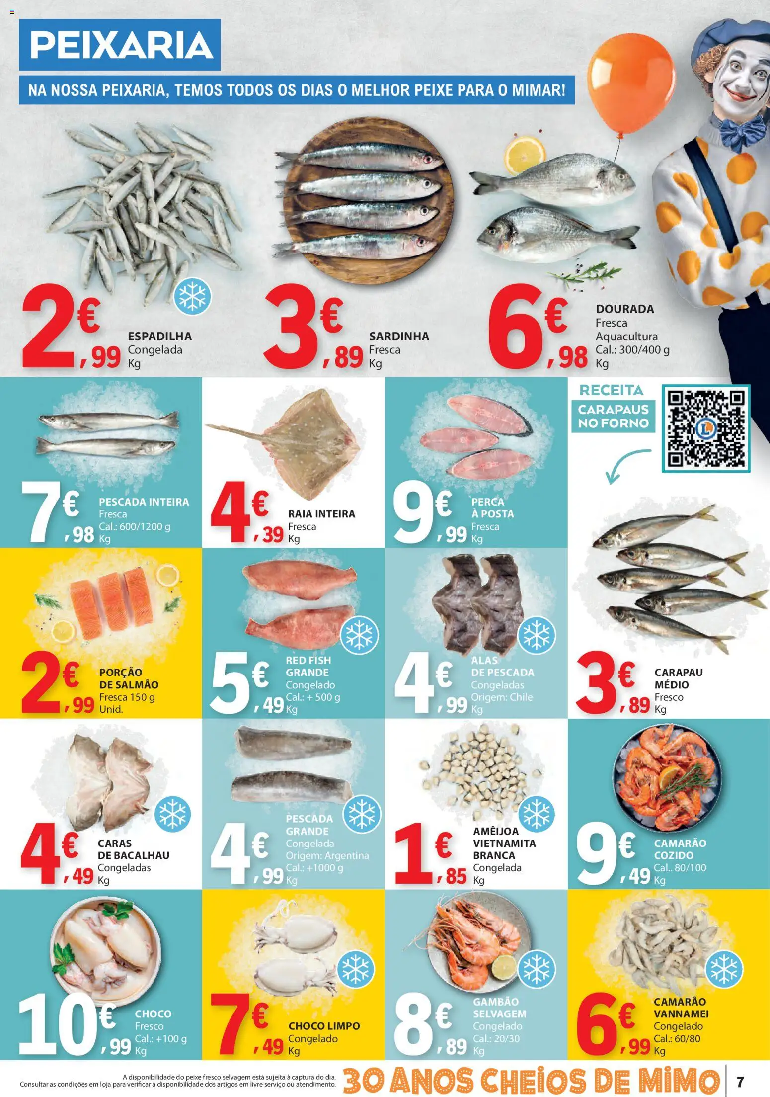 E.Leclerc folheto │ válido de 23.10.2025 | Página: 7 | Produtos: Forno, Pescada, Camarão, Peixe