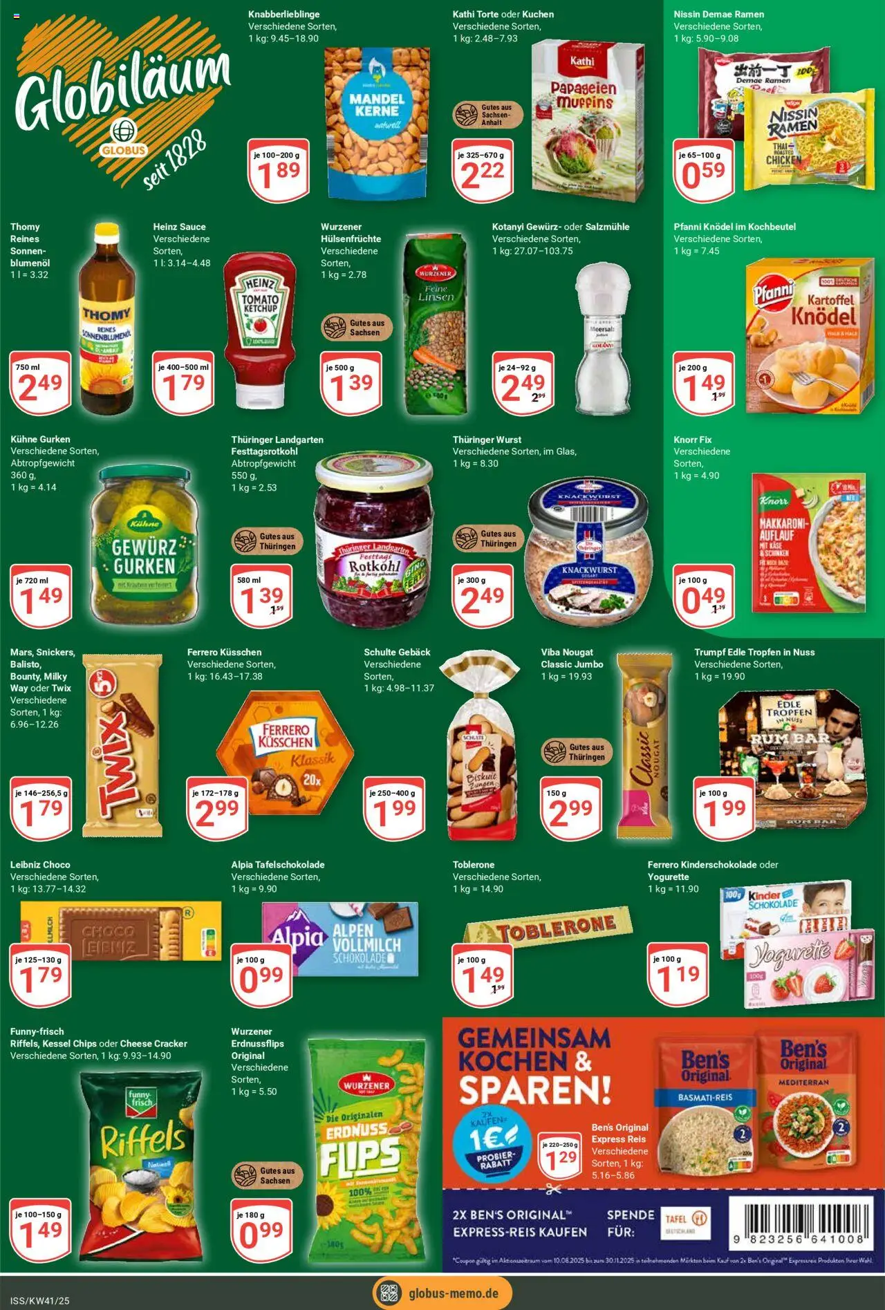Globus Prospekt 	 – gültig ab 06.10.2025 | Seite: 5 | Produkte: Basmatireis, Rotkohl, Wurst, Schinken