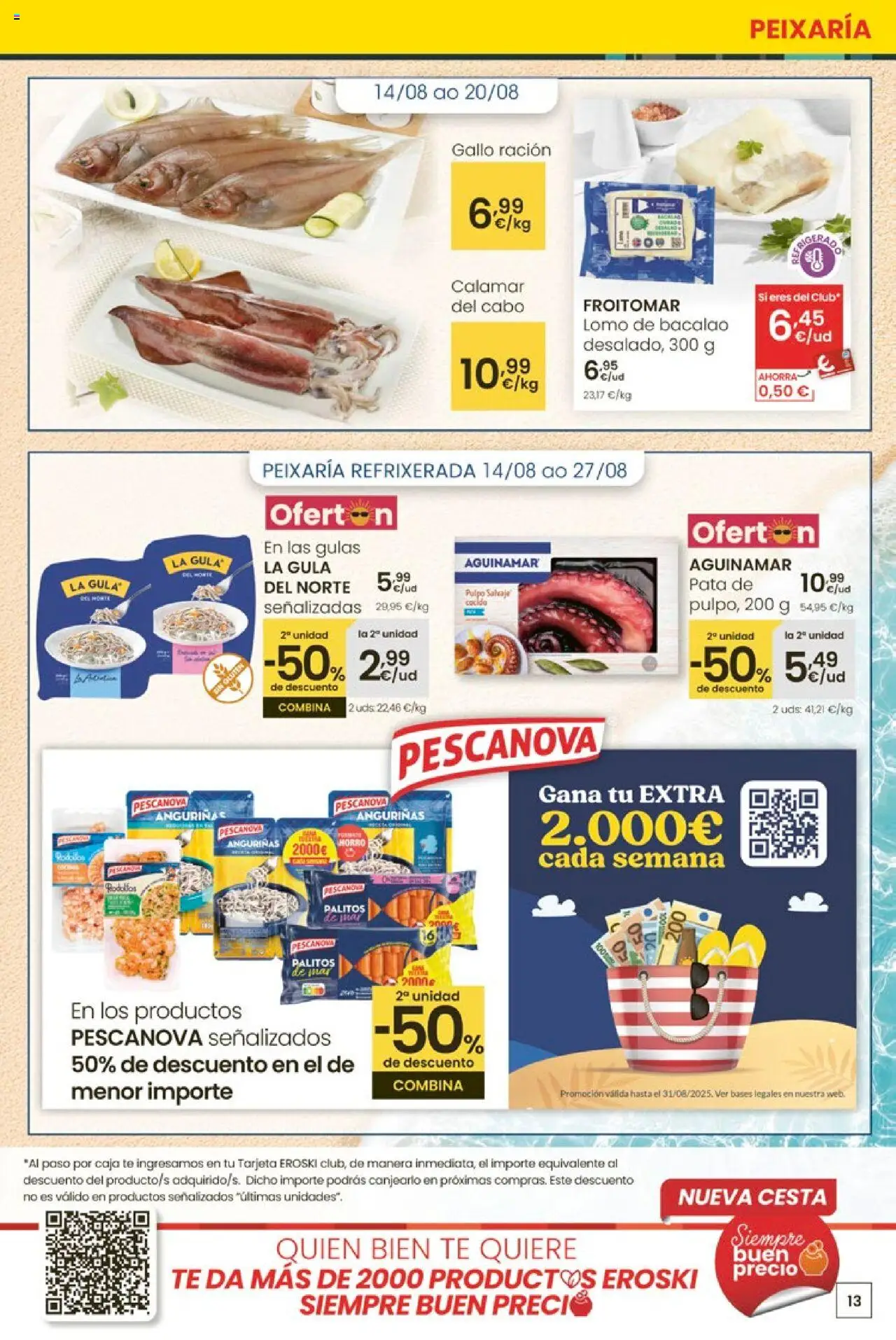 Eroski - Ofertons para conquistarte │ válido desde el 14.08.2025 | Página: 13 | Productos: Té, Caja, Cesta