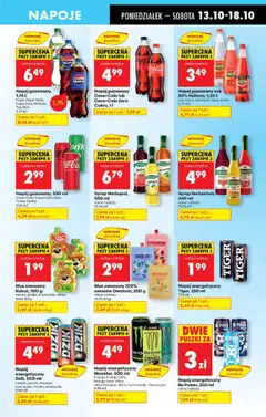 Pogląd oferty "Napój gazowany Coca-Cola lub Coca-Cola Zero Cukru, 1 l, Coca-Cola lub Coca-Cola Zero Cukru" - ważna od 13.10.2025 | Strona: 61