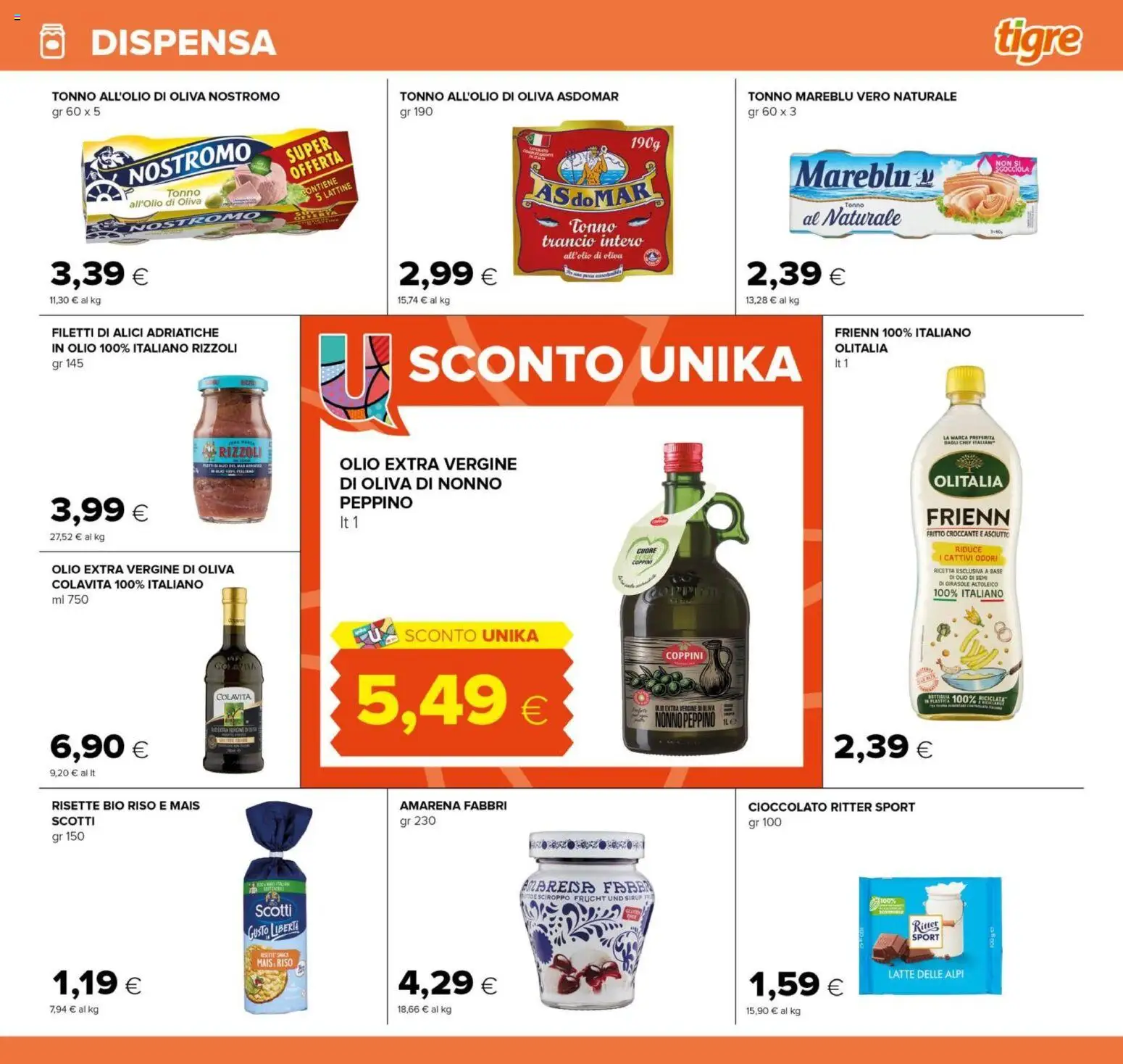 Volantino Tigre del 12.03.2026 | Pagina: 15 | Prodotti: Cioccolato, Riso, Latte, Tonno