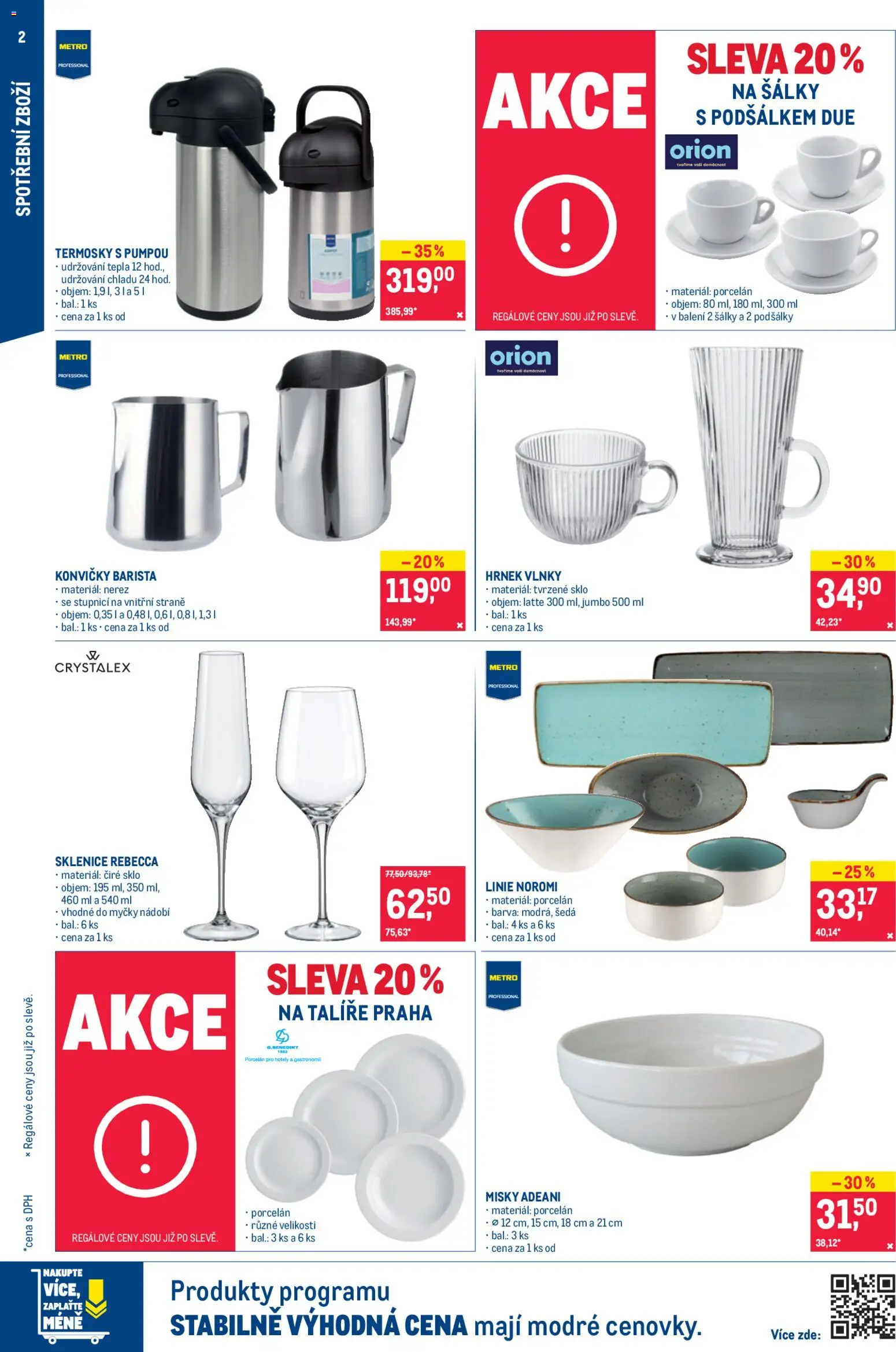 Makro leták - Spotřební zboží od 14.01.2026 | Strana: 2 | Produkty: Talíře, Nádobí, Hrnek, Sklenice