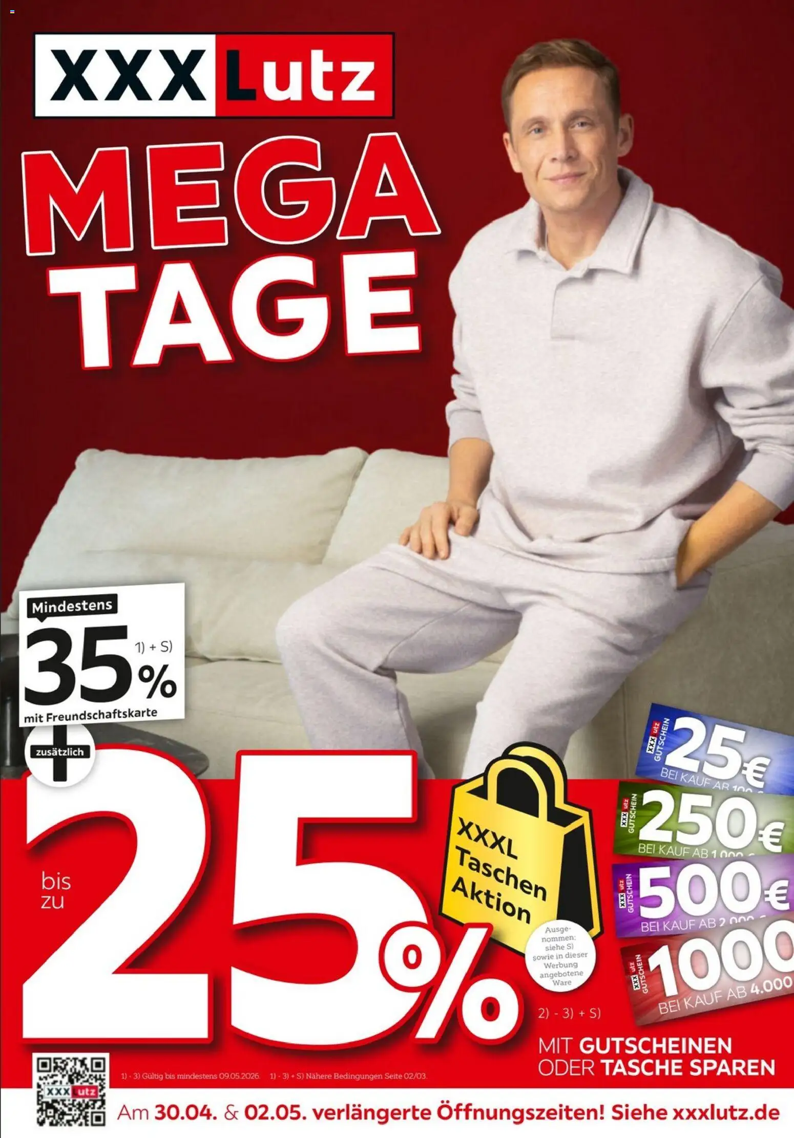 XXXLutz Mega Tage – gültig ab 25.04.2026 | Seite: 1 | Produkte: Tasche