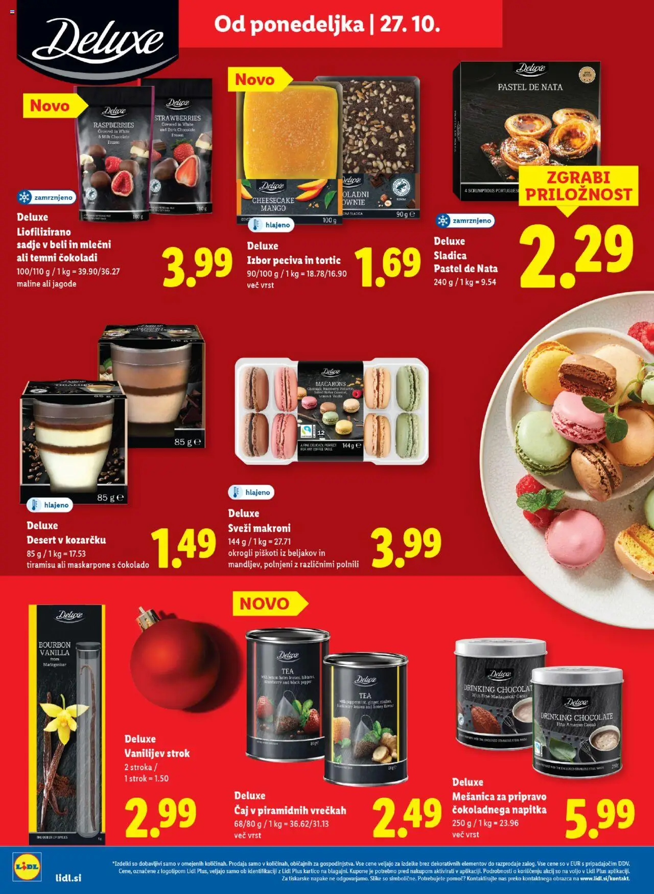 Novi Lidl katalog ponudbe – veljaven od 23.10.2025 | Stran: 50 | Izdelki: Maline, Caj, Sadje, Mango