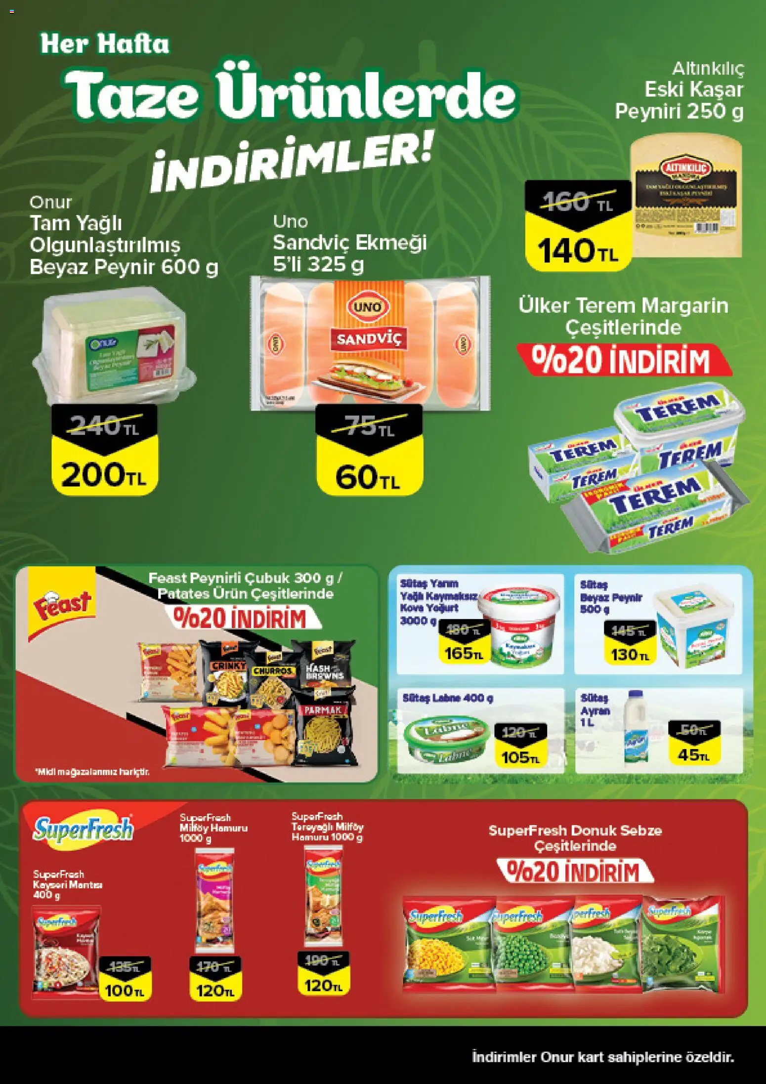 Onur Market Taze Ürünlerde İndirimler - Bursa - 05.02.2026 tarihinden itibaren geçerlidir | Sayfa: 3