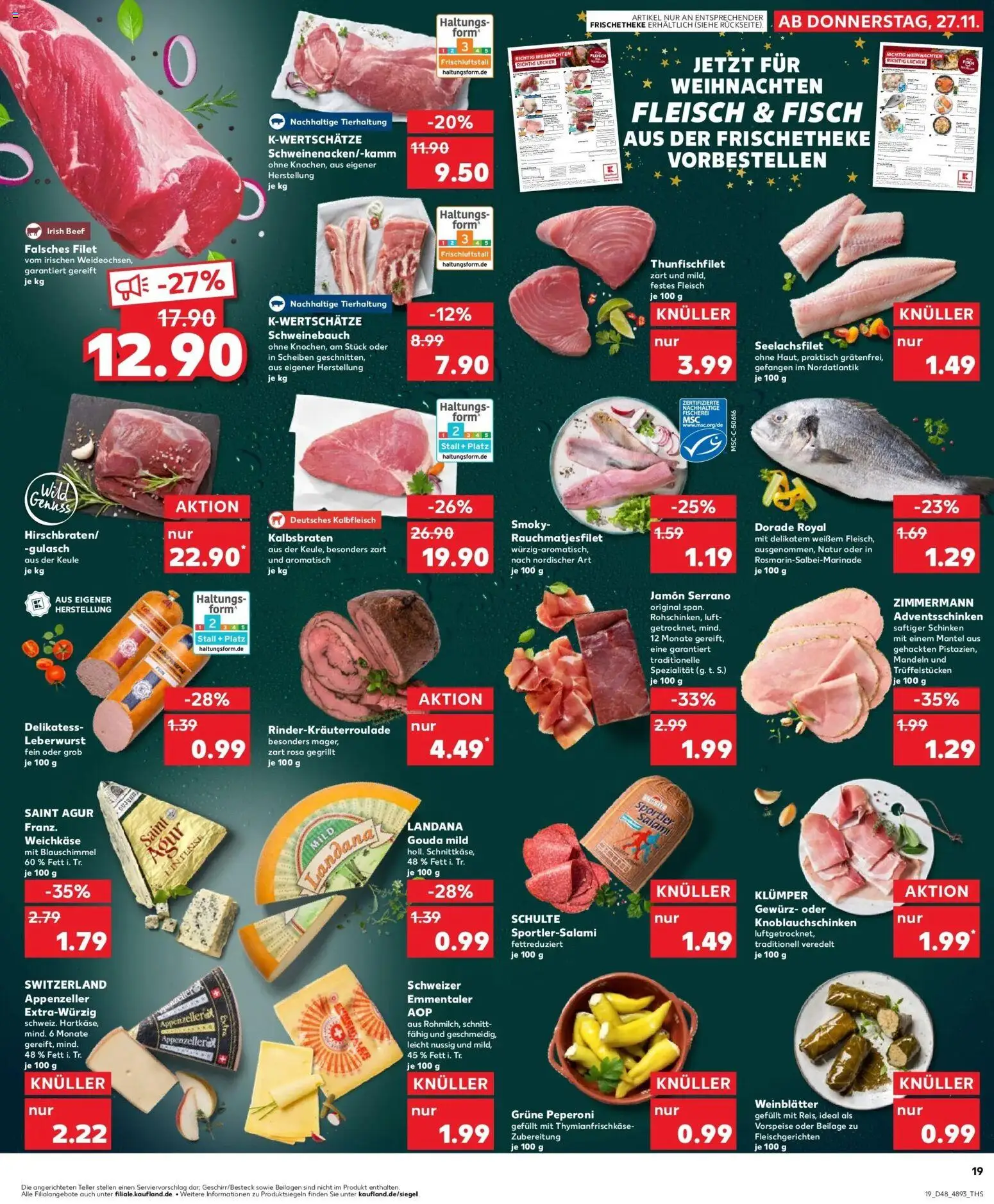 Kaufland prospekt Oranienburg	 – gültig ab 30.11.2025 | Seite: 19 | Produkte: Mandeln, Mantel, Salami, Schinken