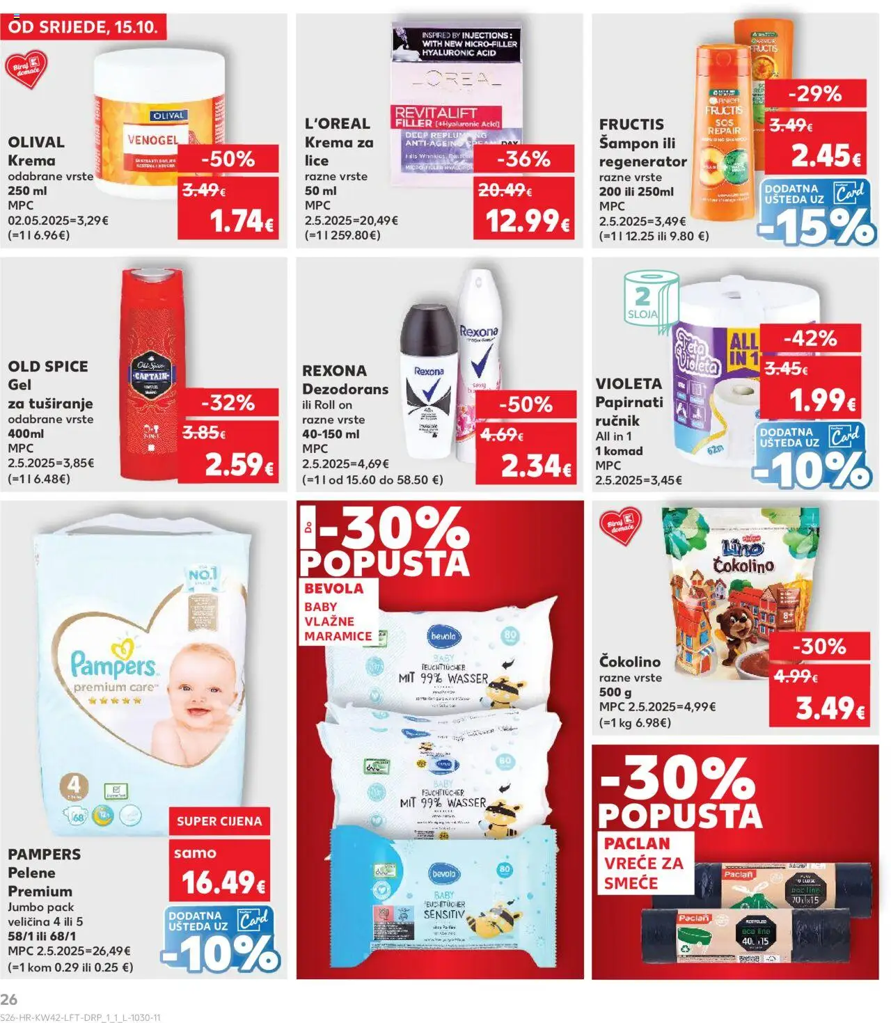 Kaufland katalog | vrijedi od 15.10.2025 | Stranica: 26 | Proizvodi: Regenerator, Ručnik, Vreće za smeće, Violeta