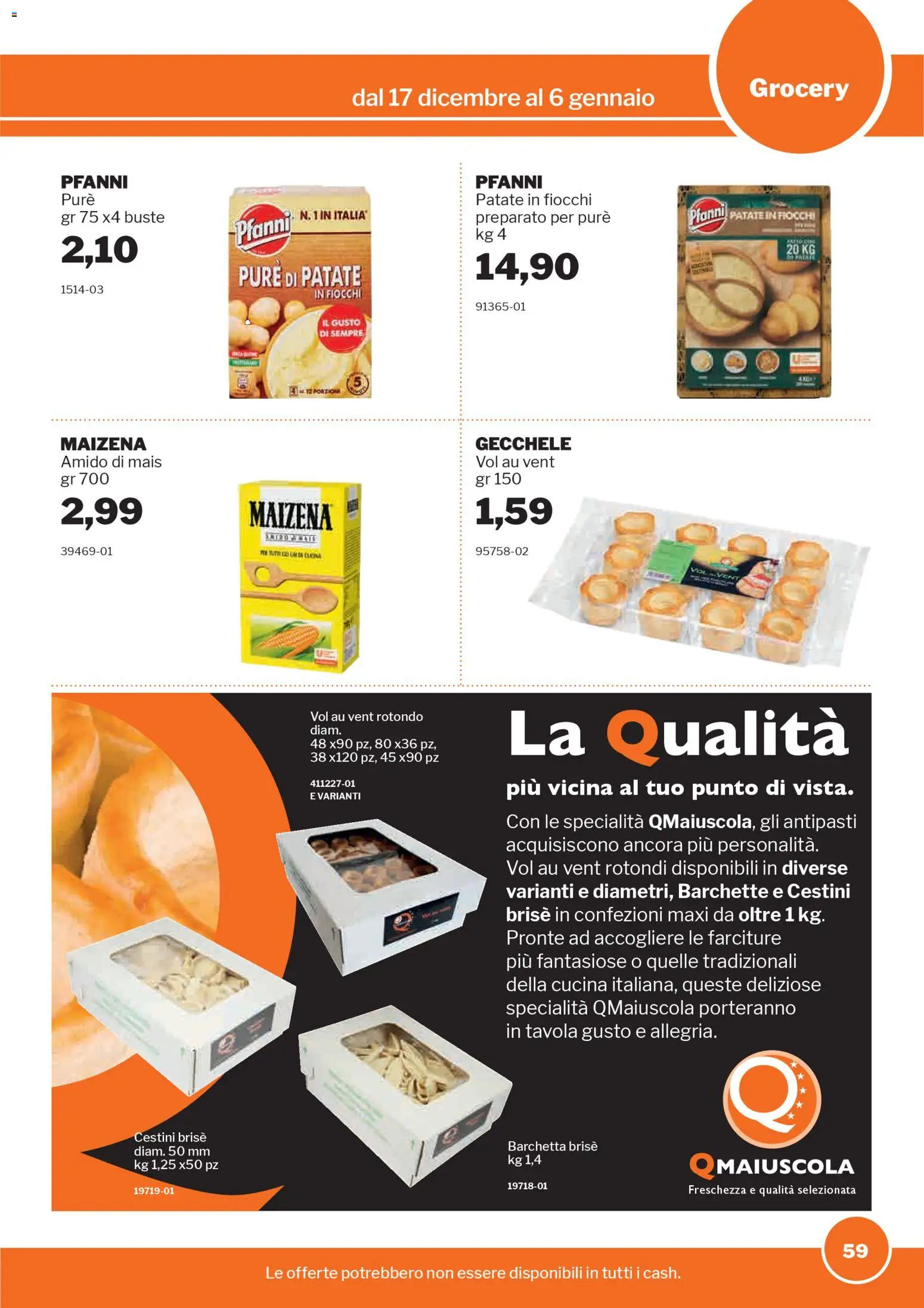 Volantino Sogegross del 17.12.2025 | Pagina: 59 | Prodotti: Fiocchi, Patate, Mais