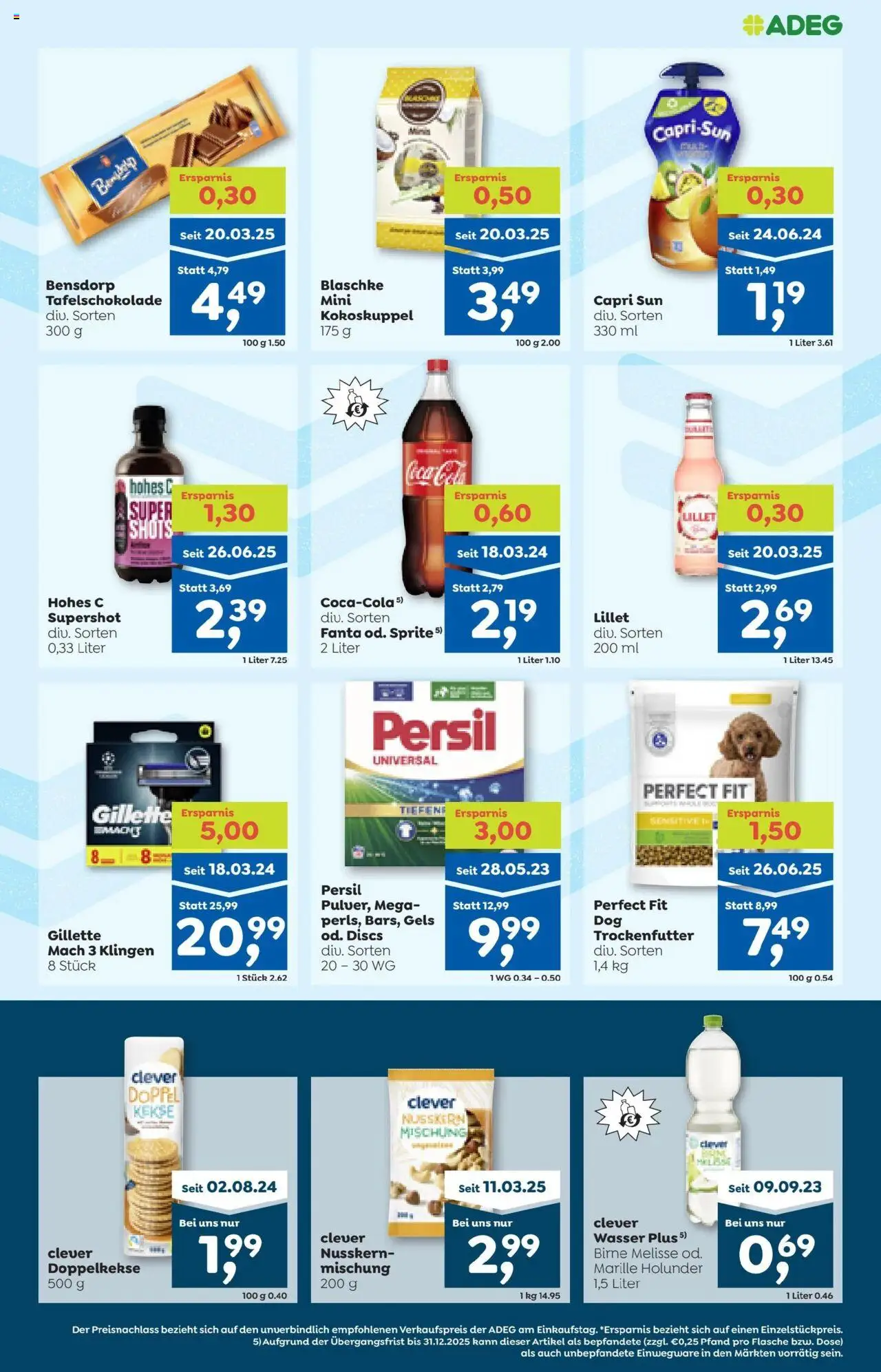 ADEG Flugblatt gültig ab 14.08.2025 | Seite: 11 | Produkte: Kekse, Wasser, Birne