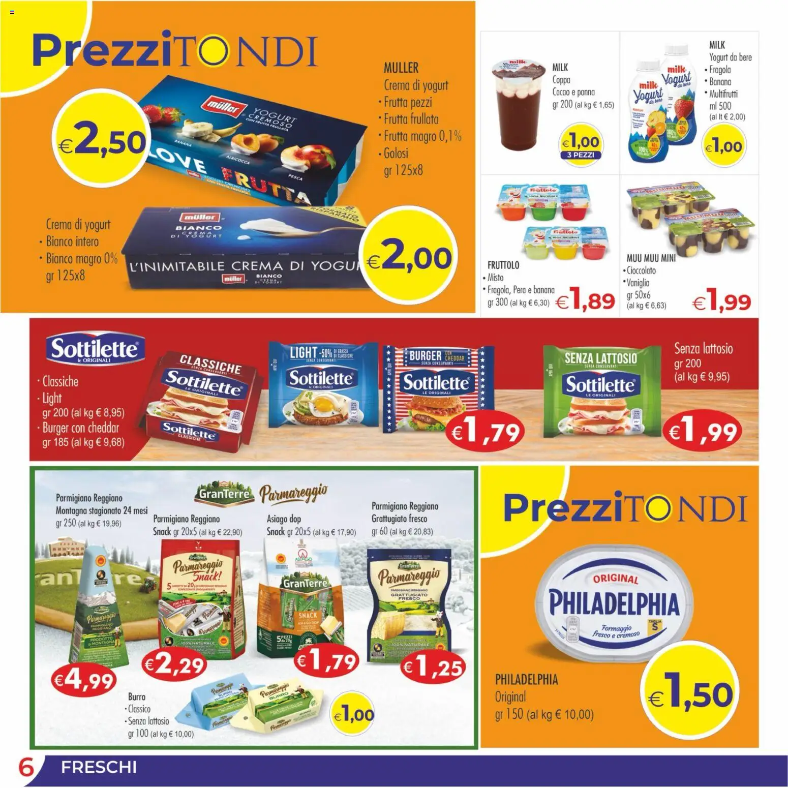 Volantino MerSi Supermercati del 21.01.2026 | Pagina: 6 | Prodotti: Crema, Panna, Frutta, Parmigiano reggiano