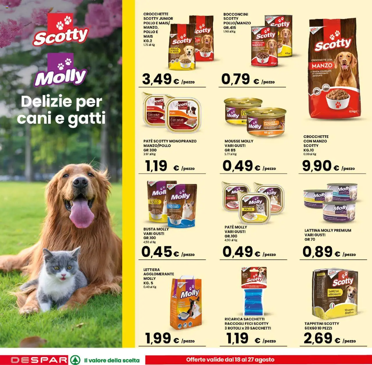 Volantino Despar del 24.08.2025 | Pagina: 20 | Prodotti: Paté, Salsa, Crocchette, Mais