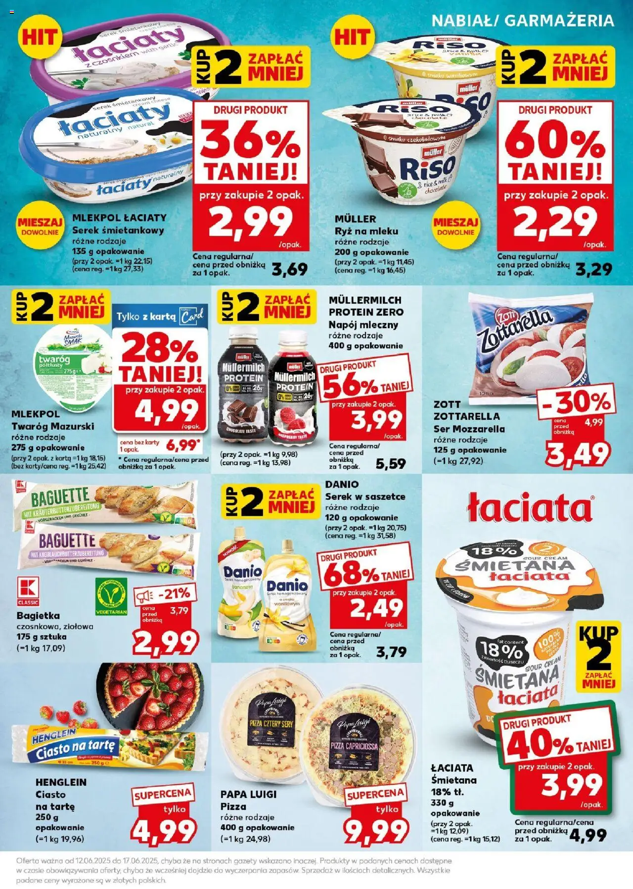 Kaufland gazetka - Super Sobota od 14.06.2025 | Strona: 19 | Produkty: Serek, Ciasto, Bagietka, Mozzarella