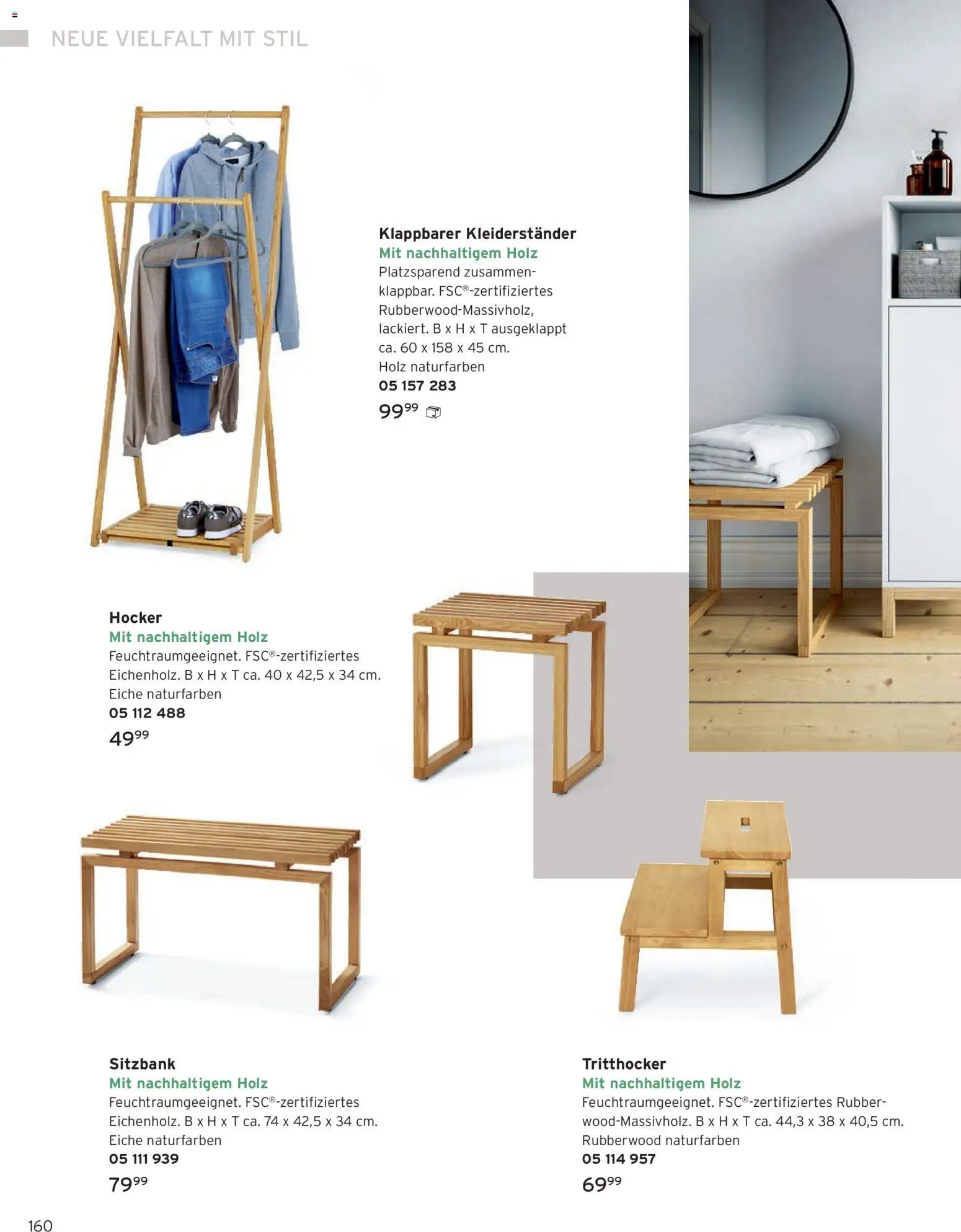 Angebote Tchibo – gültig ab 01.11.2025 | Seite: 160 | Produkte: Hocker, Sitzbank, Kleiderständer