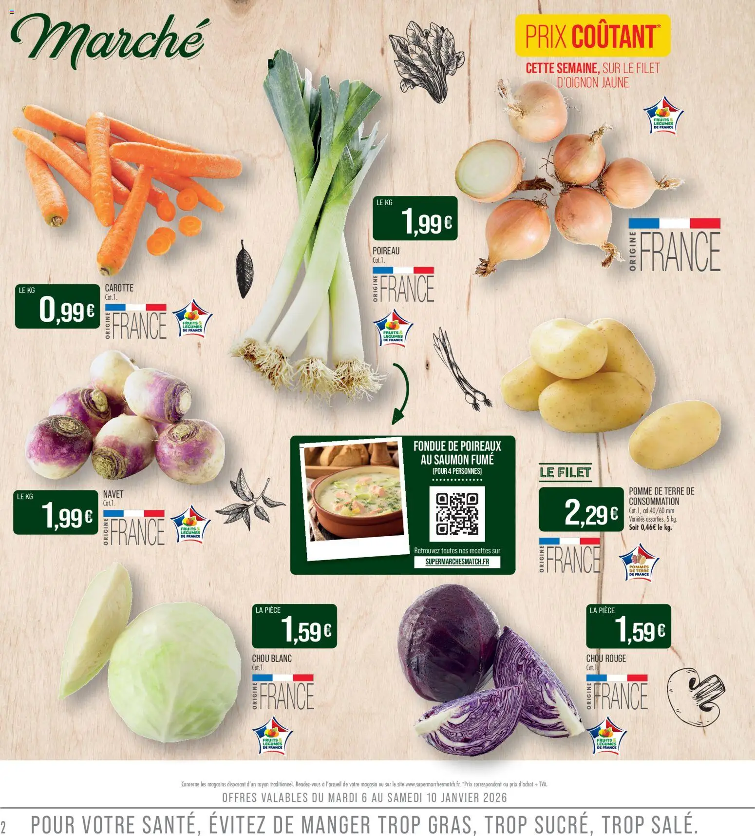 {H1} | Page: 2 | Produits: Pomme, Saumon fumé, Saumon, Pommes de terre