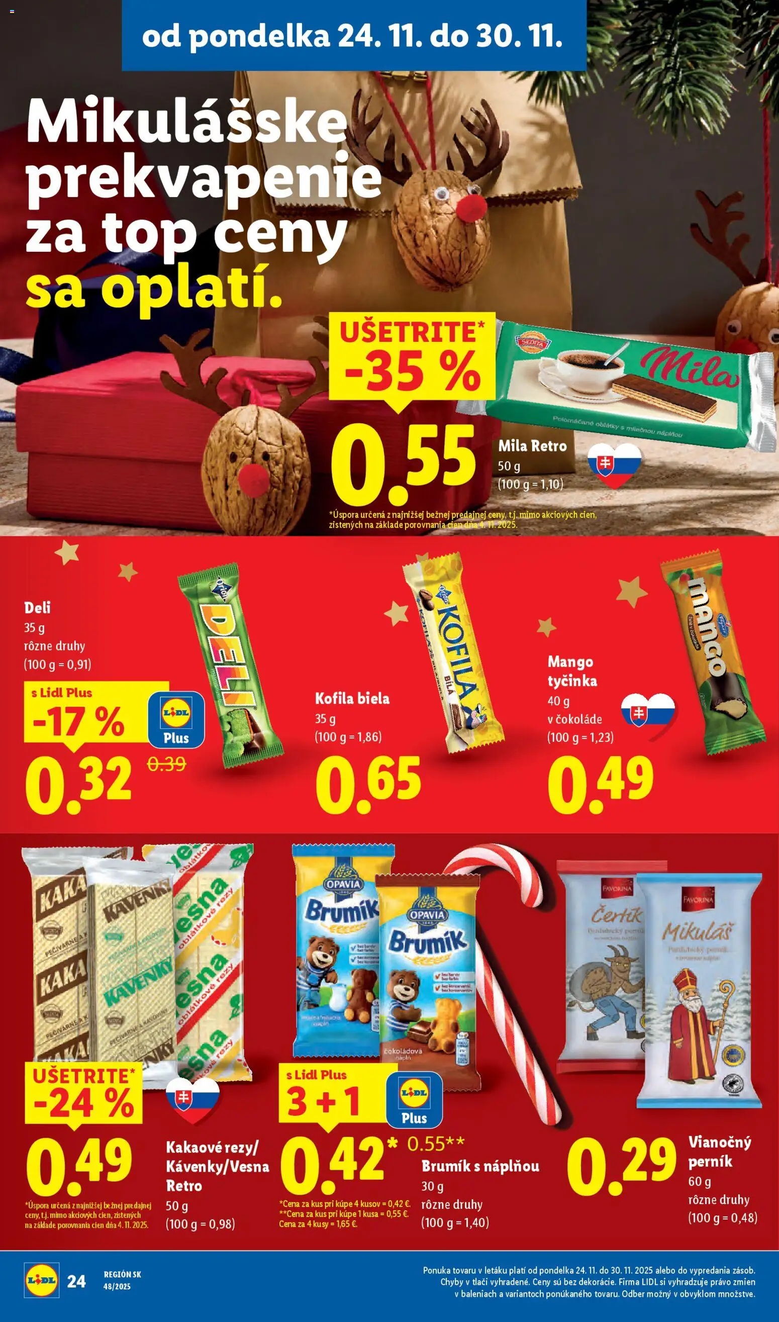 Nové Lidl akcie – leták je platný od 27.11.2025 | Strana: 64 | Produkty: Mila, Mango