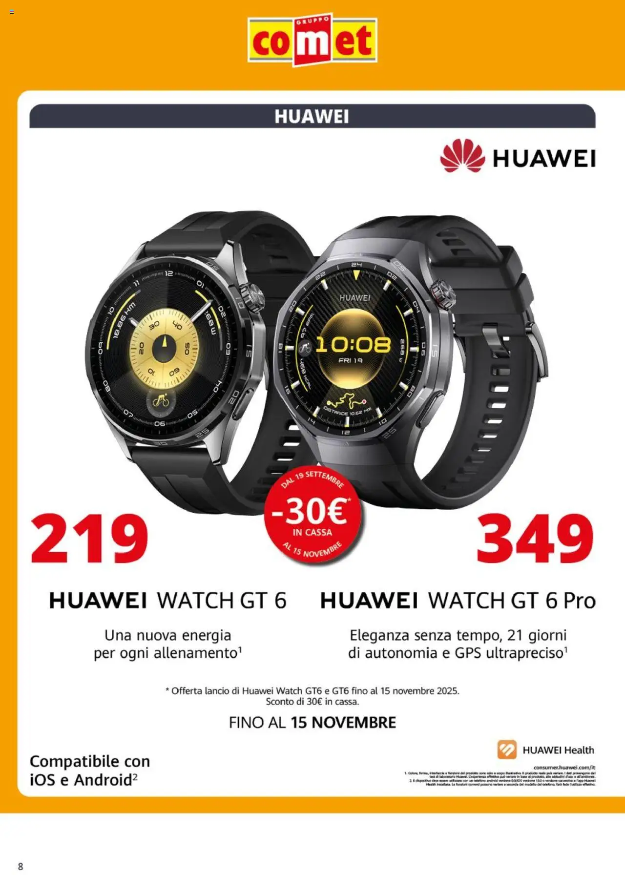 Volantino Comet del 09.10.2025 | Pagina: 8 | Prodotti: Huawei