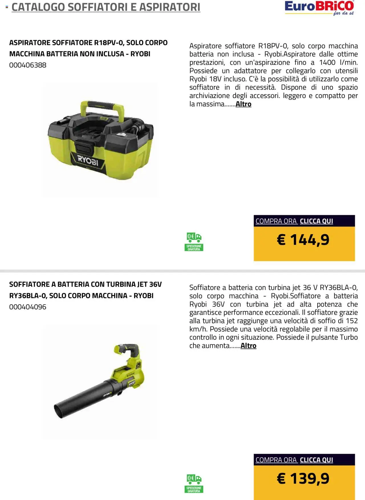 Volantino Eurobrico del 23.07.2025 | Pagina: 6 | Prodotti: Adattatore, Batteria