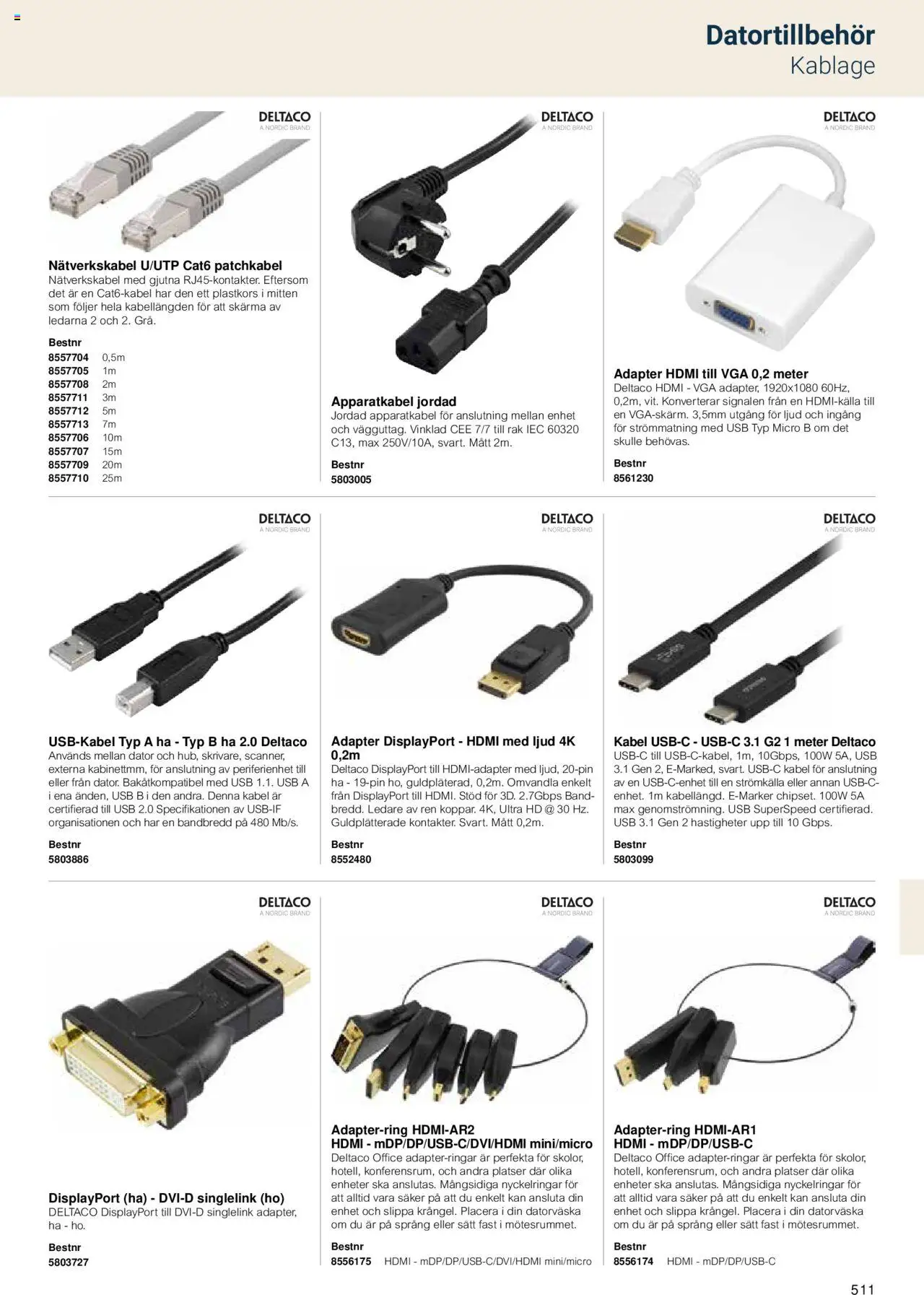 Office Depot reklamblad aktuell från 15.02.2024 | Sida: 513 | Produkter: Dator, Kabel, Adapter, USB
