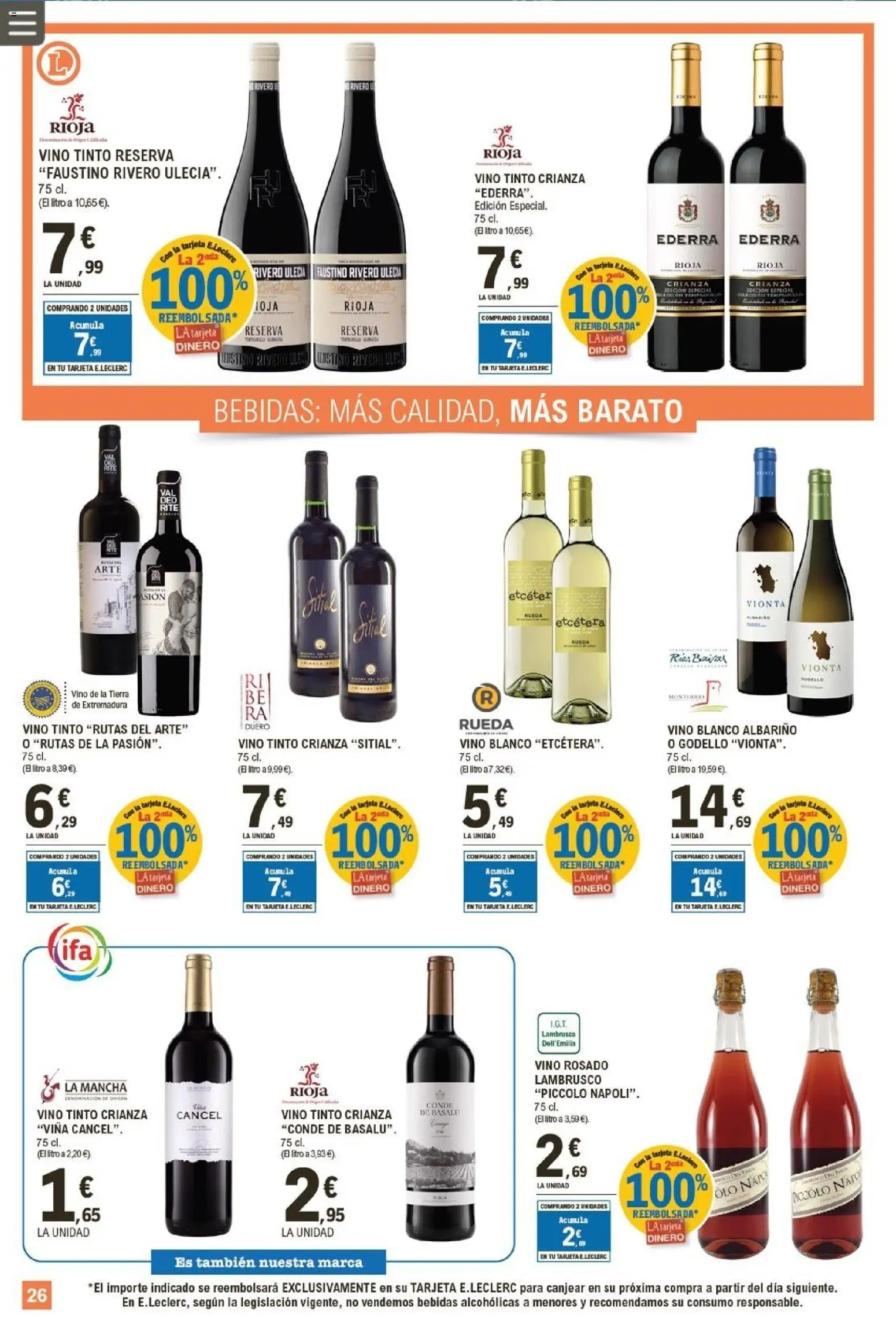 E.Leclerc folleto │ válido desde el 05.11.2025 | Página: 26 | Productos: Vino rosado, Vino