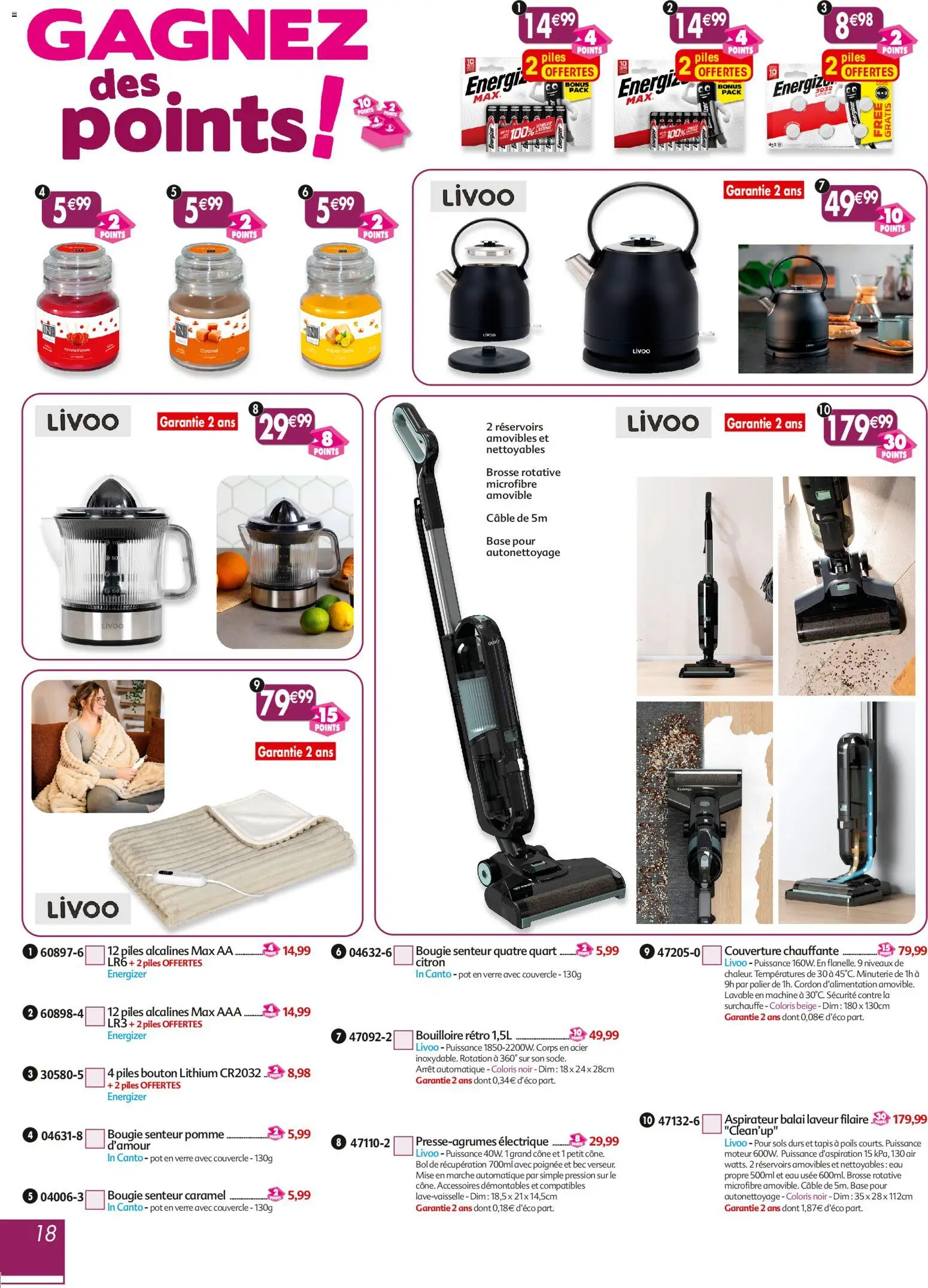 {H1} | Page: 18 | Produits: Base, Aspirateur, Balai, Aspirateur balai