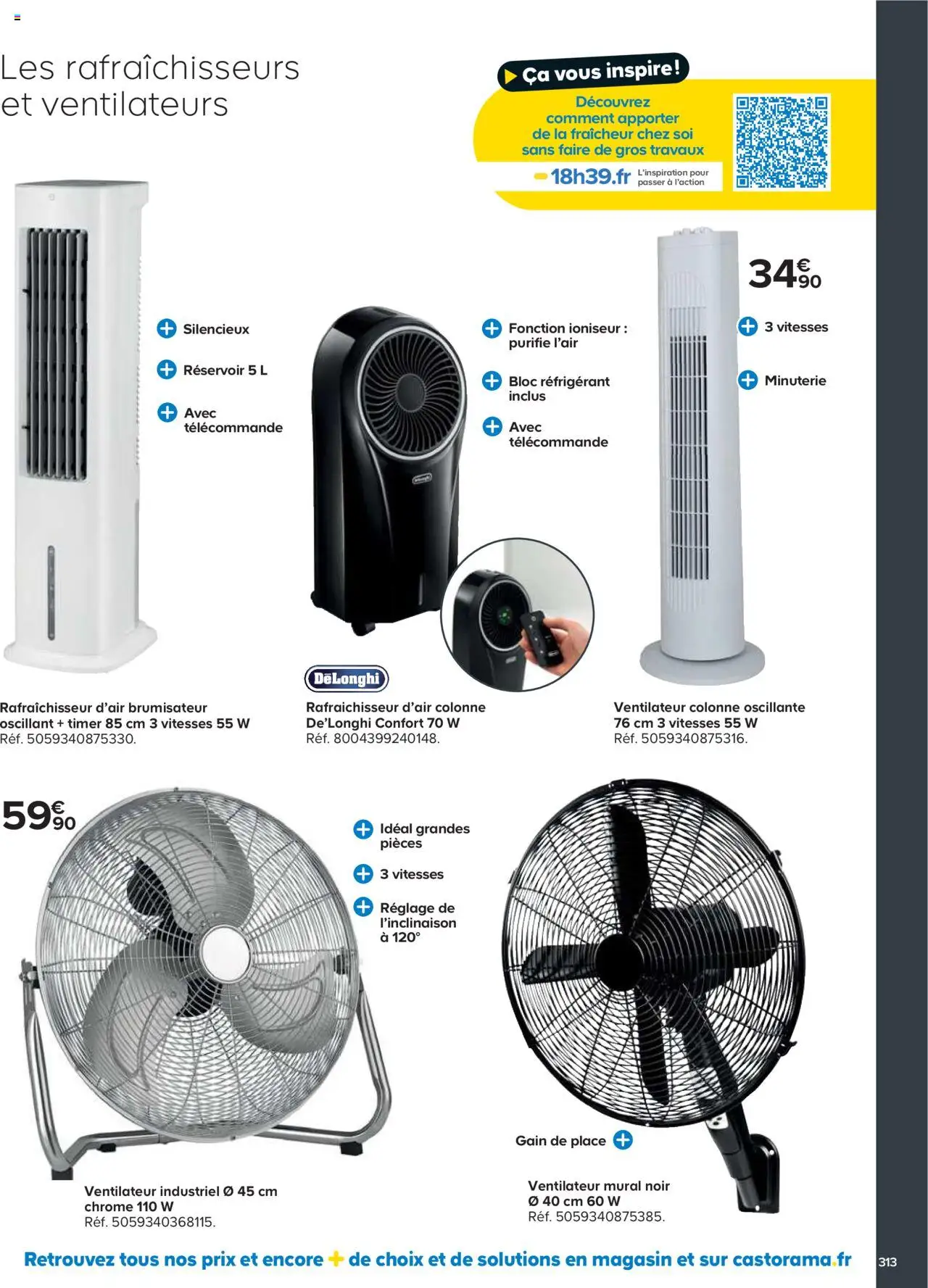 {H1} | Page: 313 | Produits: Ventilateur, Delonghi, Télécommande