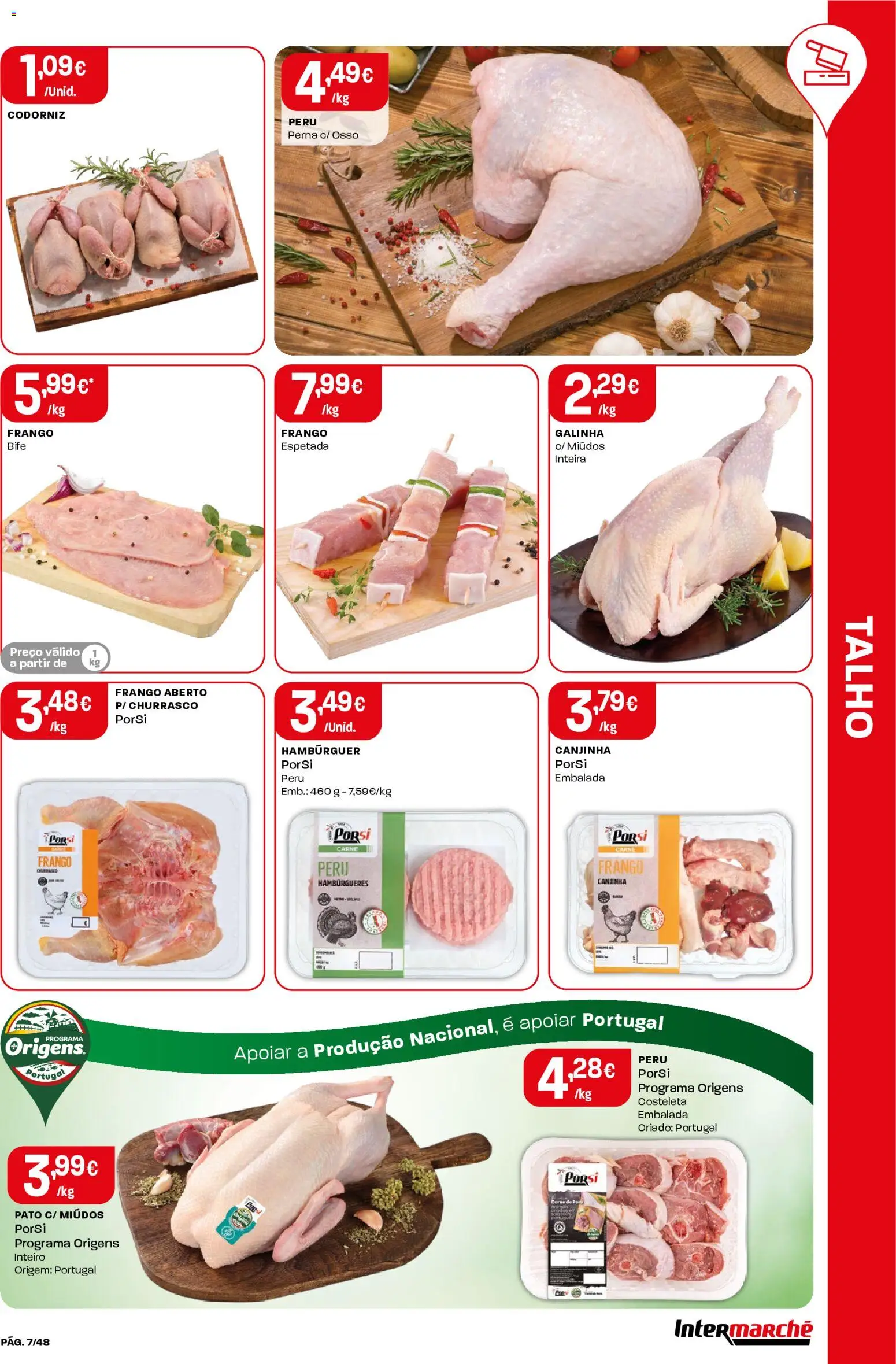 Intermarché folheto │ válido de 05.03.2026 | Página: 7 | Produtos: Frango, Peru, Hambúrguer, Carne