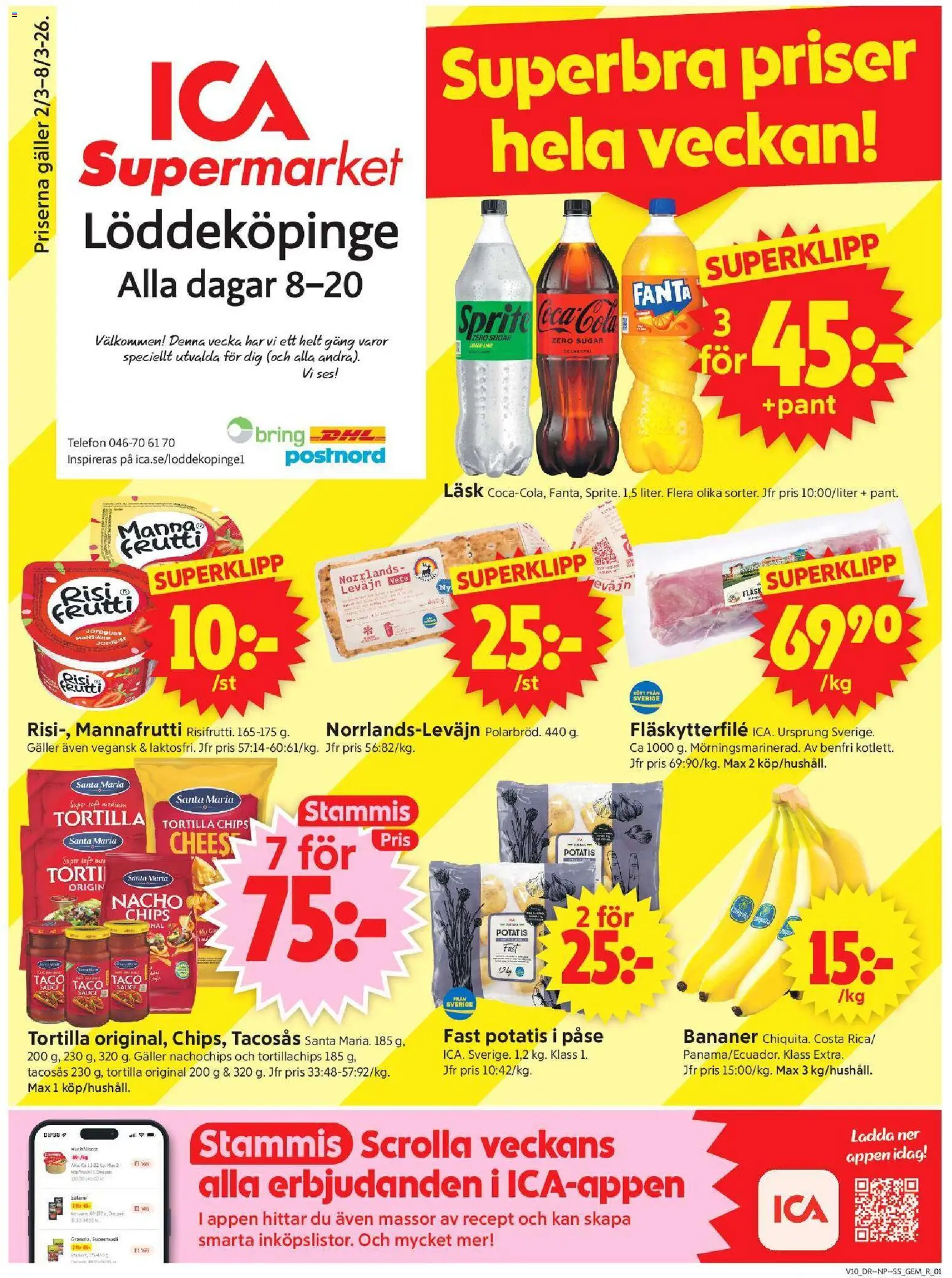 ICA Supermarket reklamblad aktuell från 02.03.2026 | Sida: 1