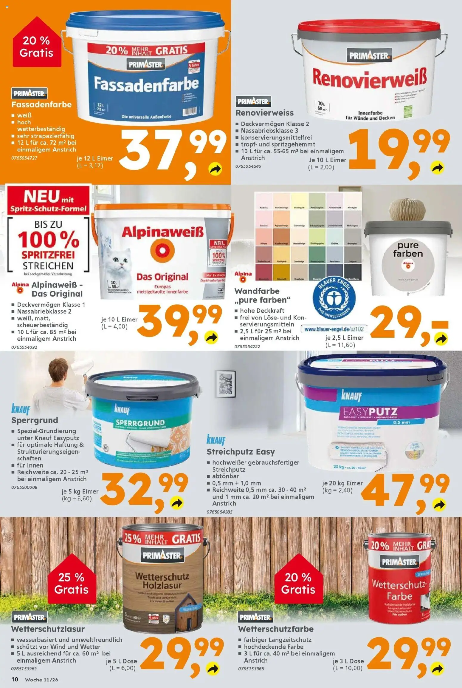 Globus Baumarkt Prospekt Goslar	 – gültig ab 09.03.2026 | Seite: 10 | Produkte: Wandfarbe