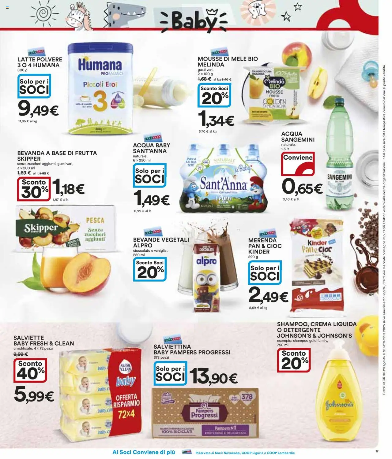 Volantino Ipercoop del 28.08.2025 | Pagina: 17 | Prodotti: Crema, Cioccolato, Mele, Pasta