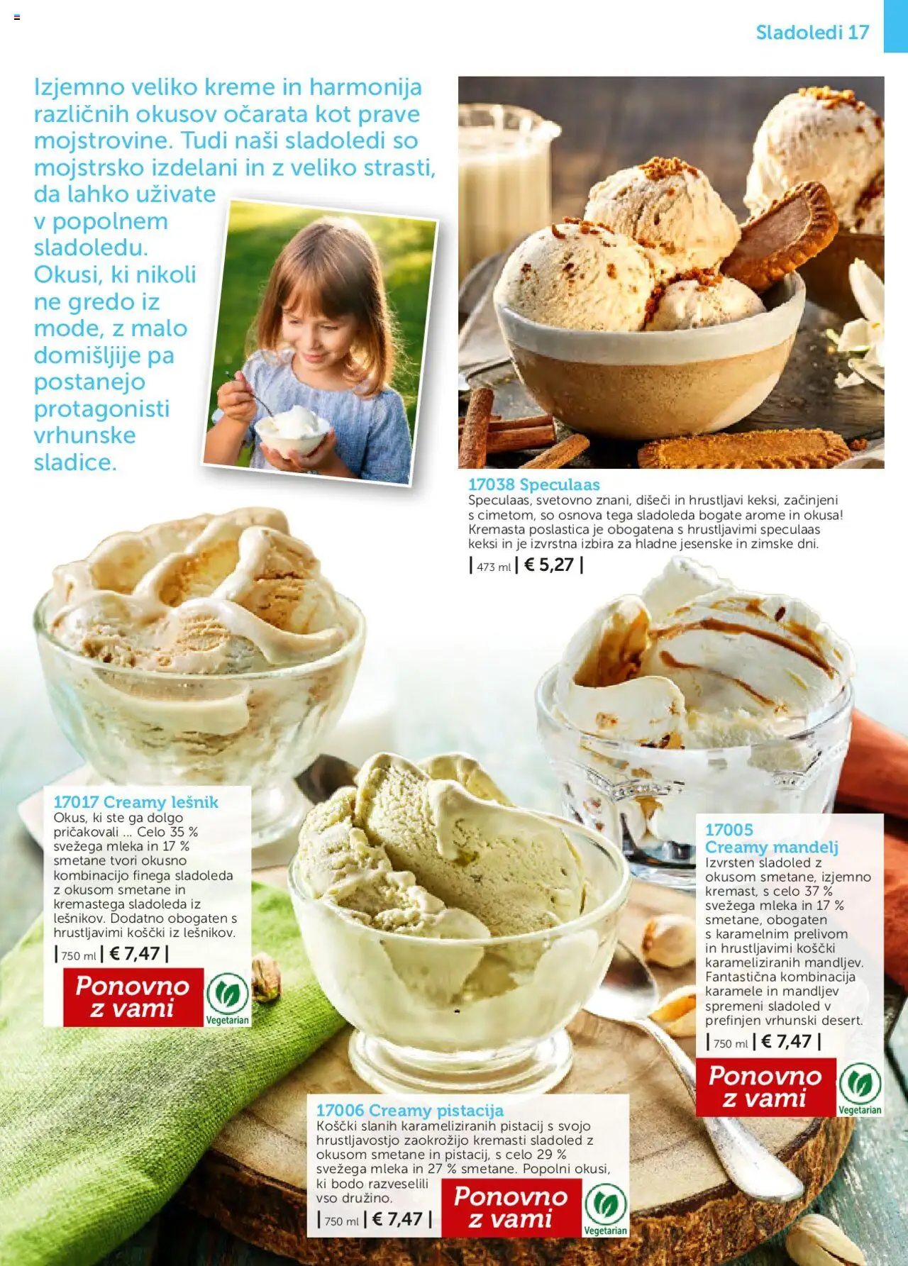 Bofrost katalog │ velja od 01.05.2025 | Stran: 17 | Izdelki: Keksi, Karamele, Sladoled