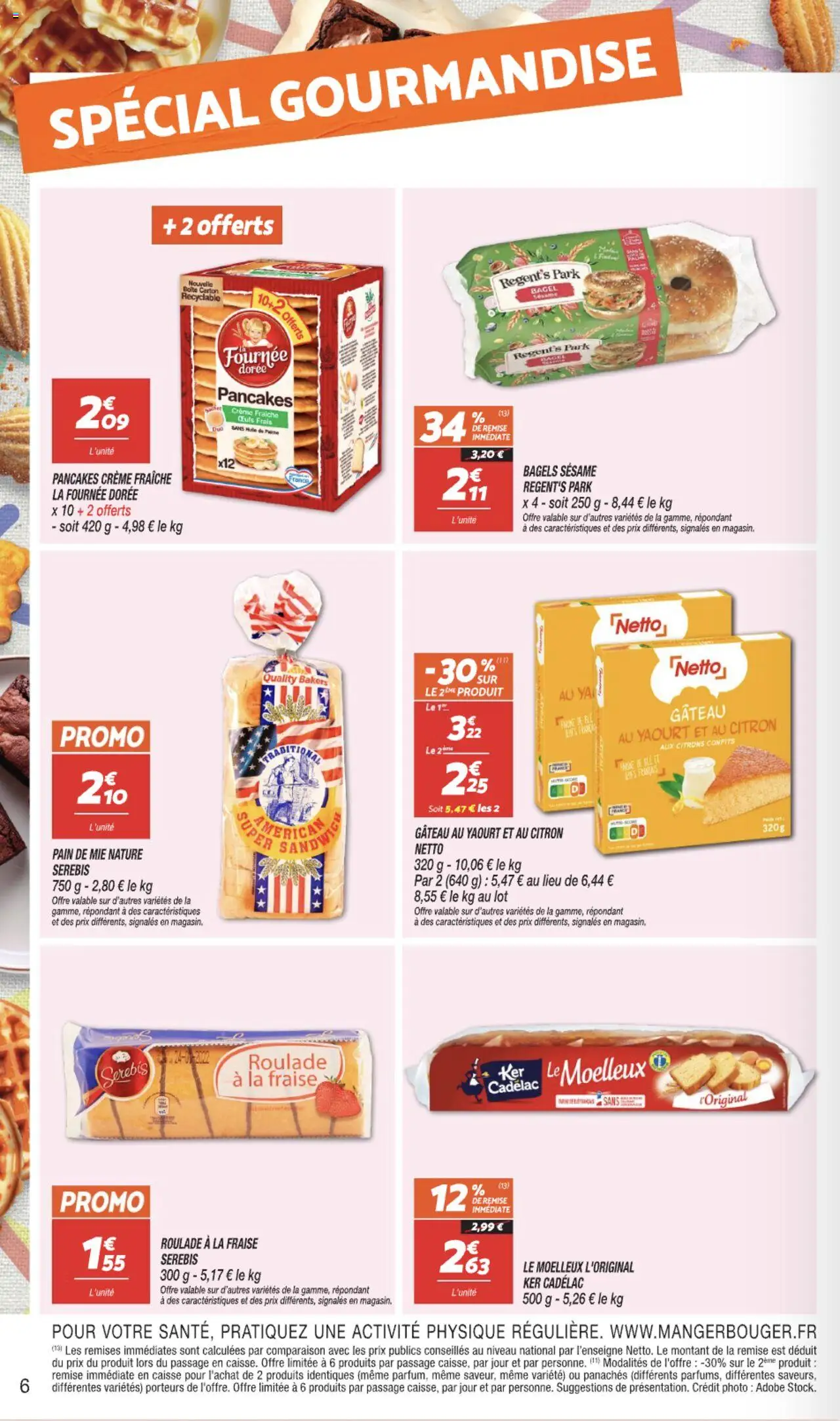  | Page: 6 | Produits: Fraise, Pain de mie, Yaourt, Huile