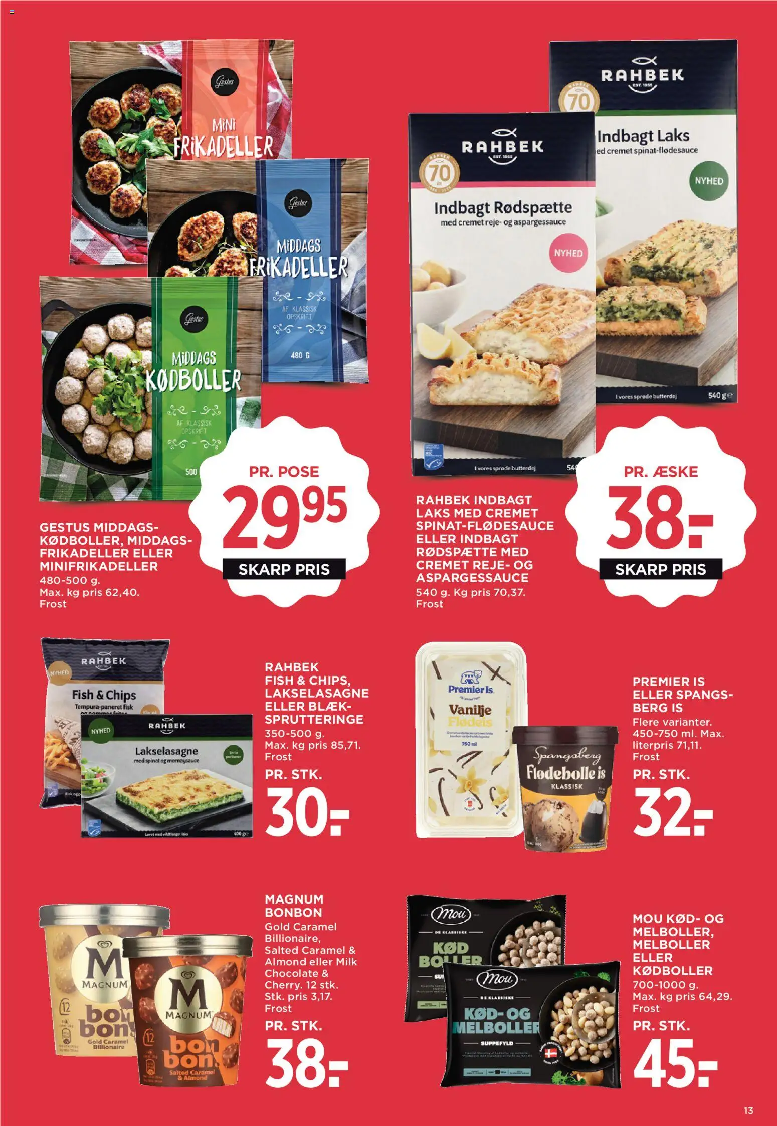 Meny tilbudsavis – gyldig fra 06.03.2026 | Side: 19 | Produkter: Chips, Frikadeller, Vanilje, Spinat