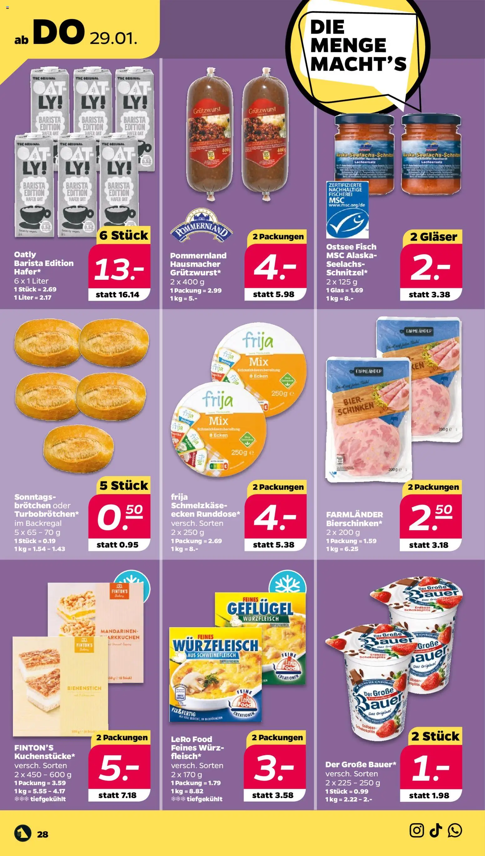 Netto Prospekt 	 – gültig ab 25.01.2026 | Seite: 30 | Produkte: Mandarinen, Fisch, Schinken, Schweinefleisch